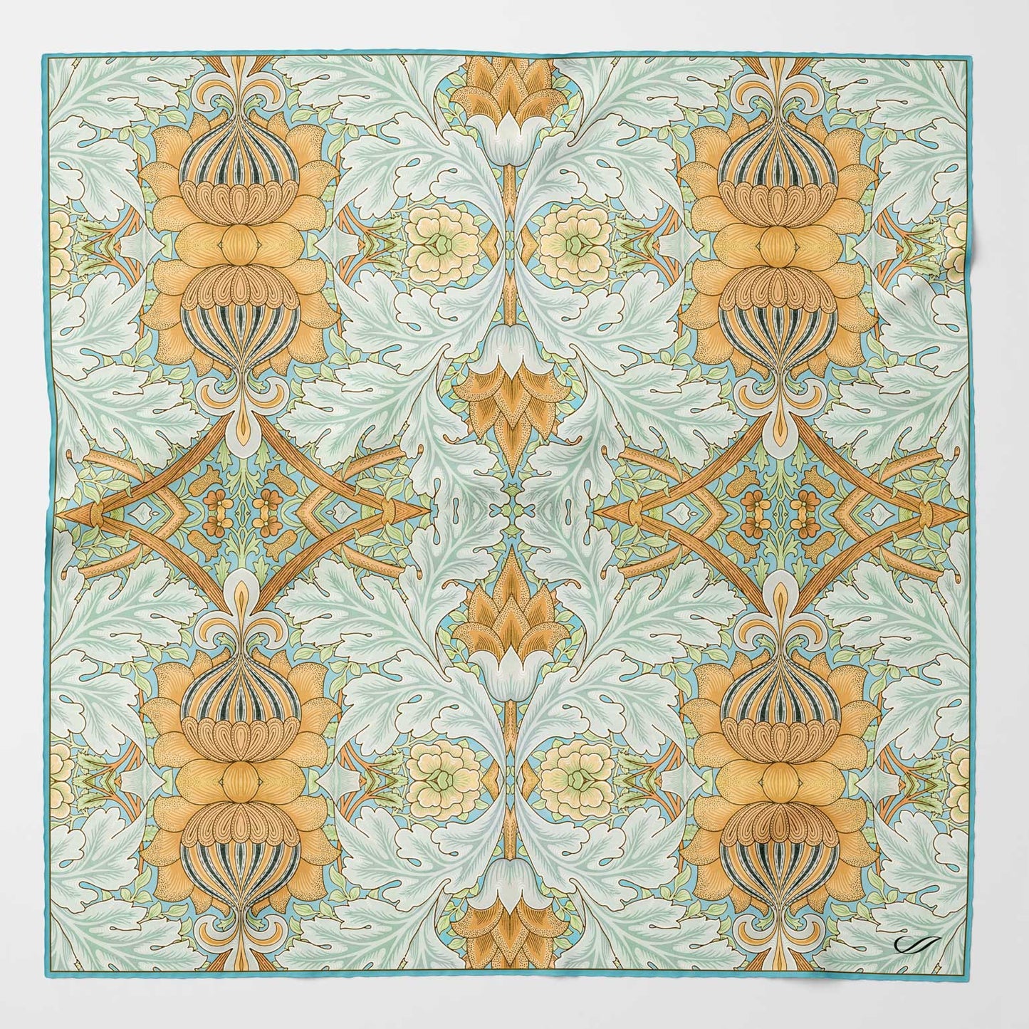 Londra - Silk Pocket Square - Aqua - My Men's Shop