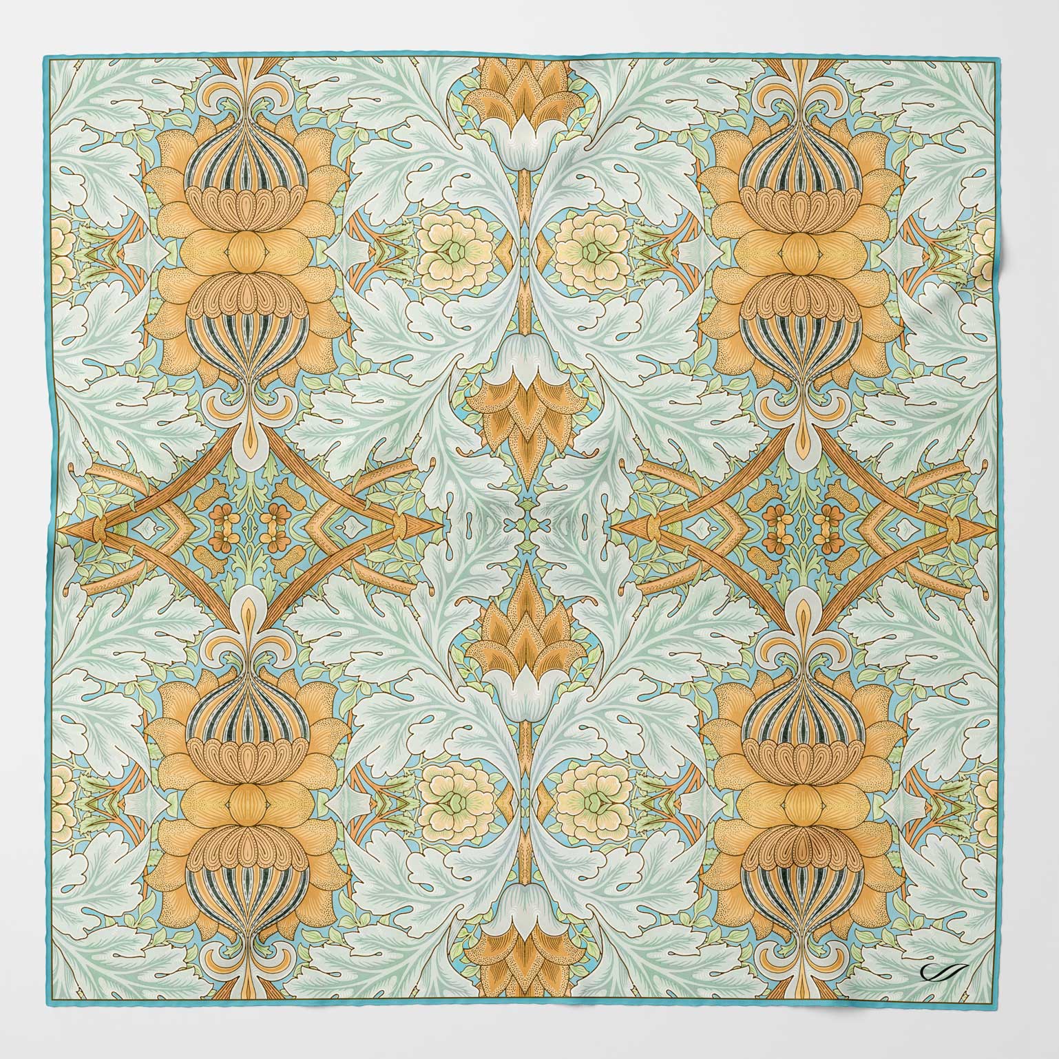 Londra - Silk Pocket Square - Aqua - My Men's Shop