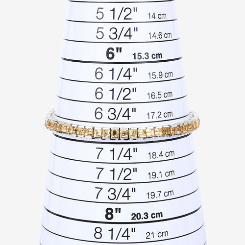Pulsera de plata de ley .925 con citrino genuino de 8,25 quilates
