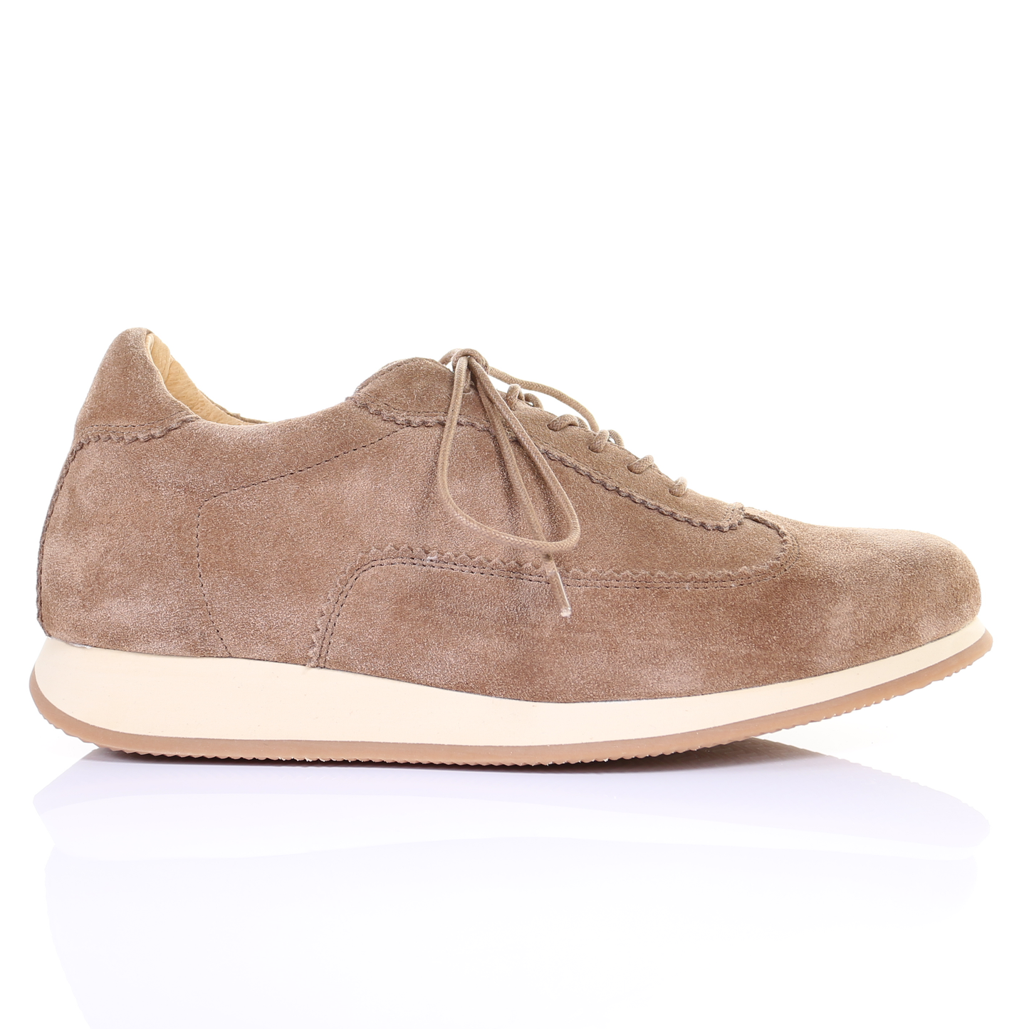 Men's Style Lace Up Suede Leather Casual Shoes (Beige) - My Men's Shop