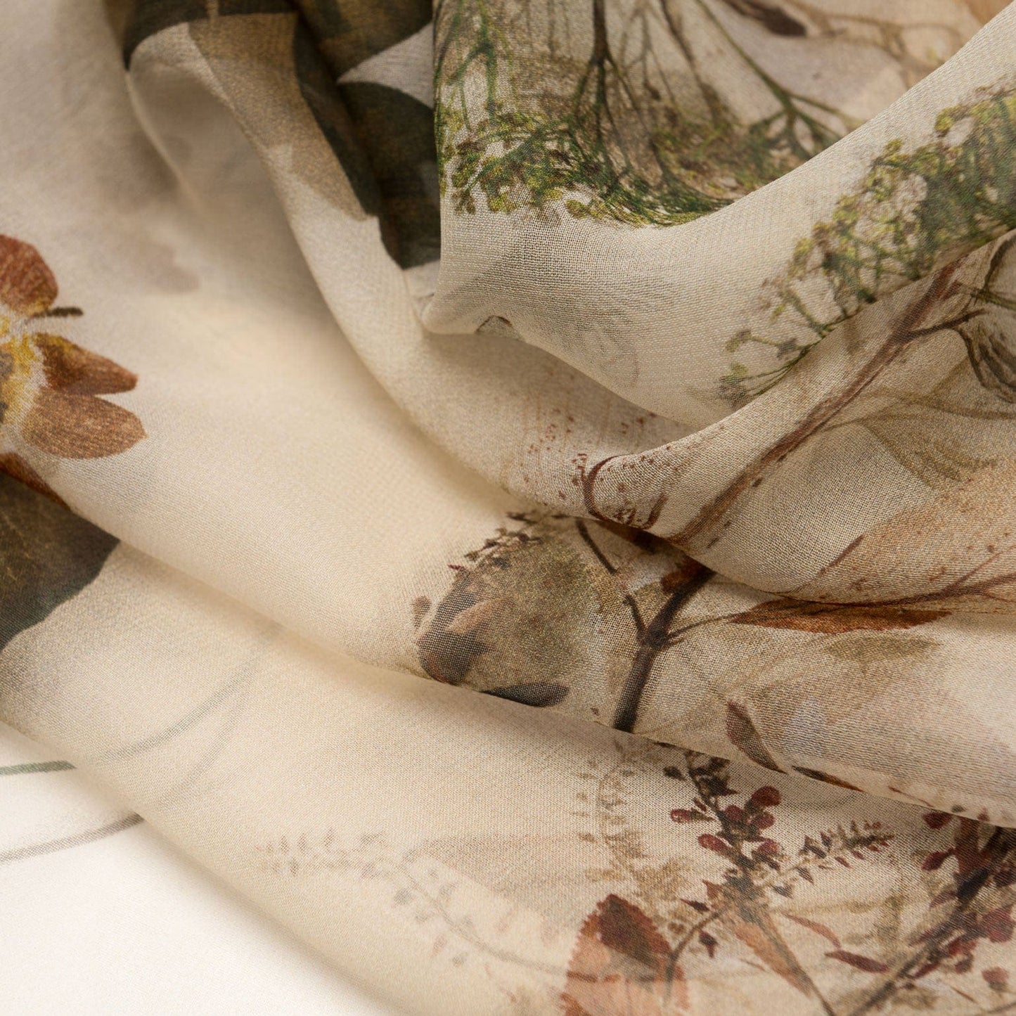 Botanica - Long Silk Scarf - Beige - My Men's Shop