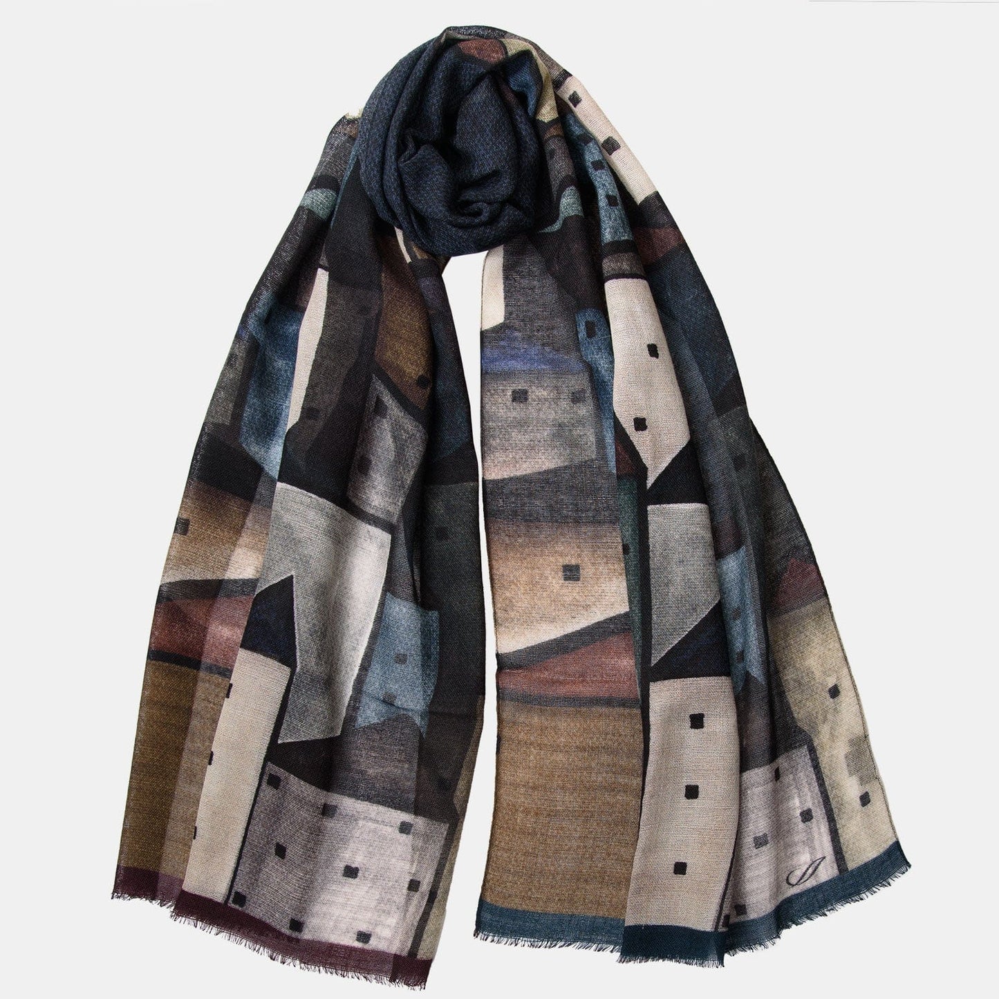 Villaggio - Wool Scarf - Navy - My Men's Shop