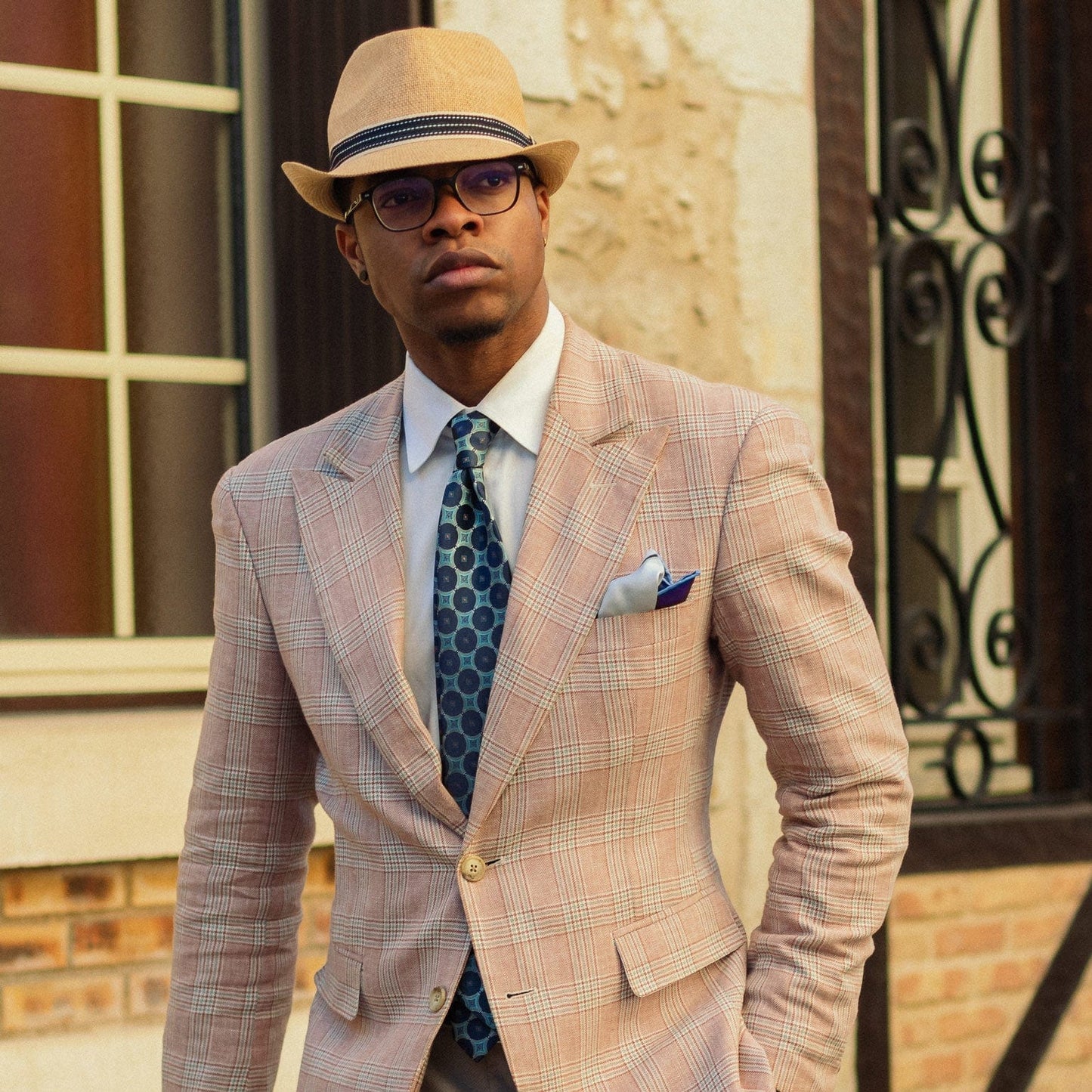 Harmony - Silk Pocket Square - Blue