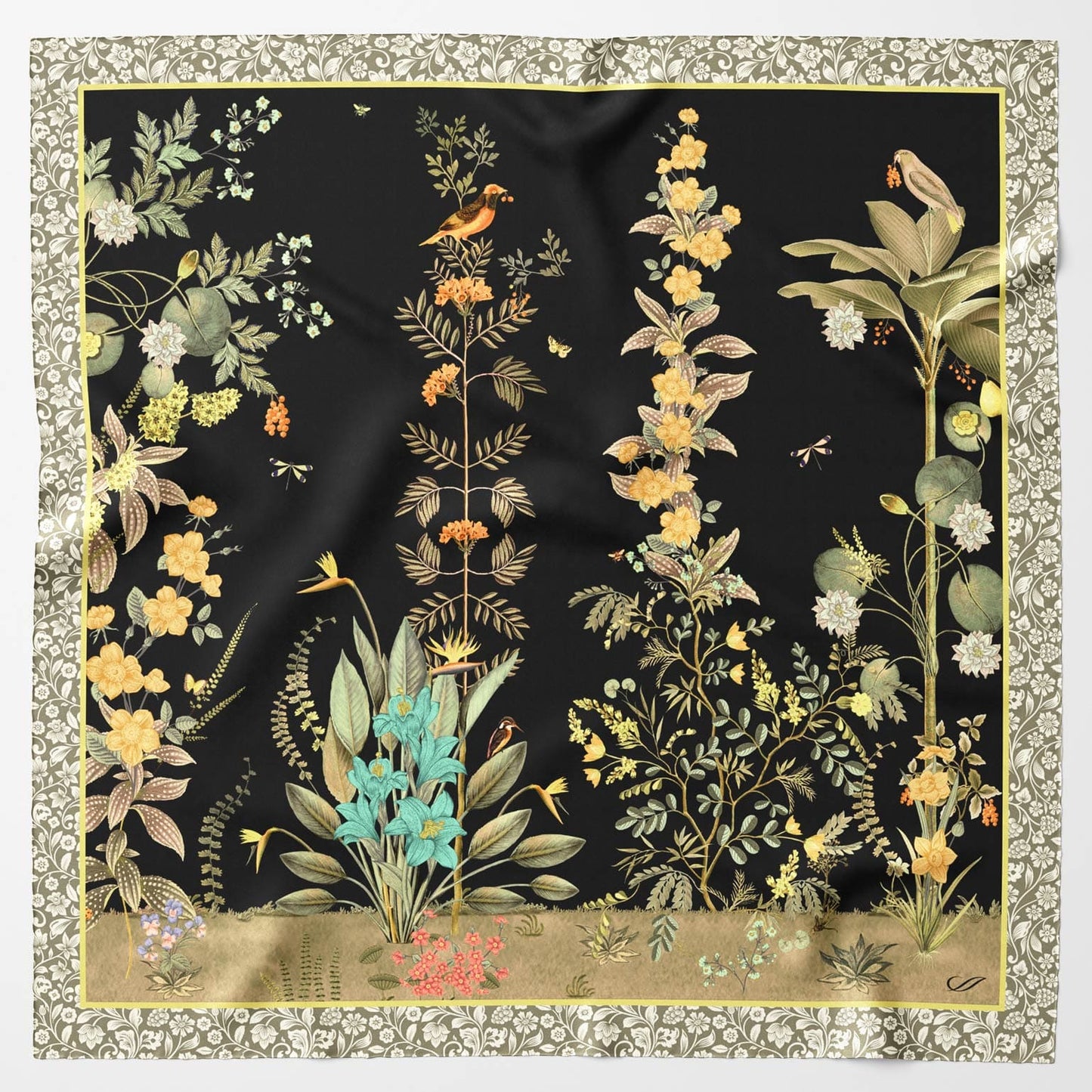 Fantasia - Silk Foulard - Black