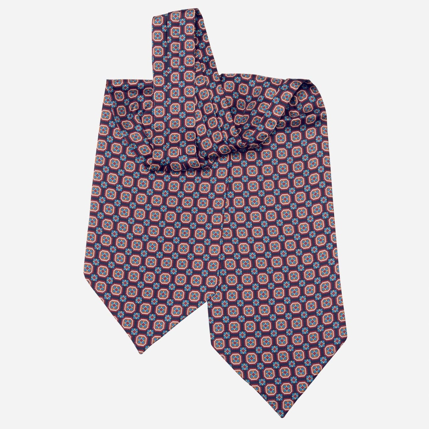 Barberini - Silk Ascot Cravat Tie - Blue and Navy - My Men's Shop