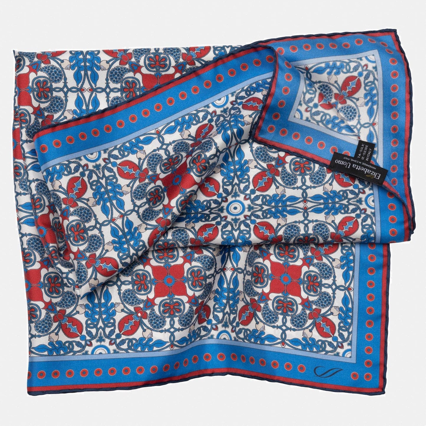 Barbaresco - Silk Neckerchief - Blue and Red - My Men's Shop