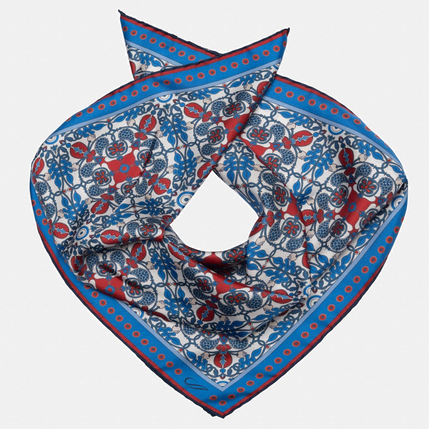 Barbaresco - Silk Neckerchief - Blue and Red - My Men's Shop