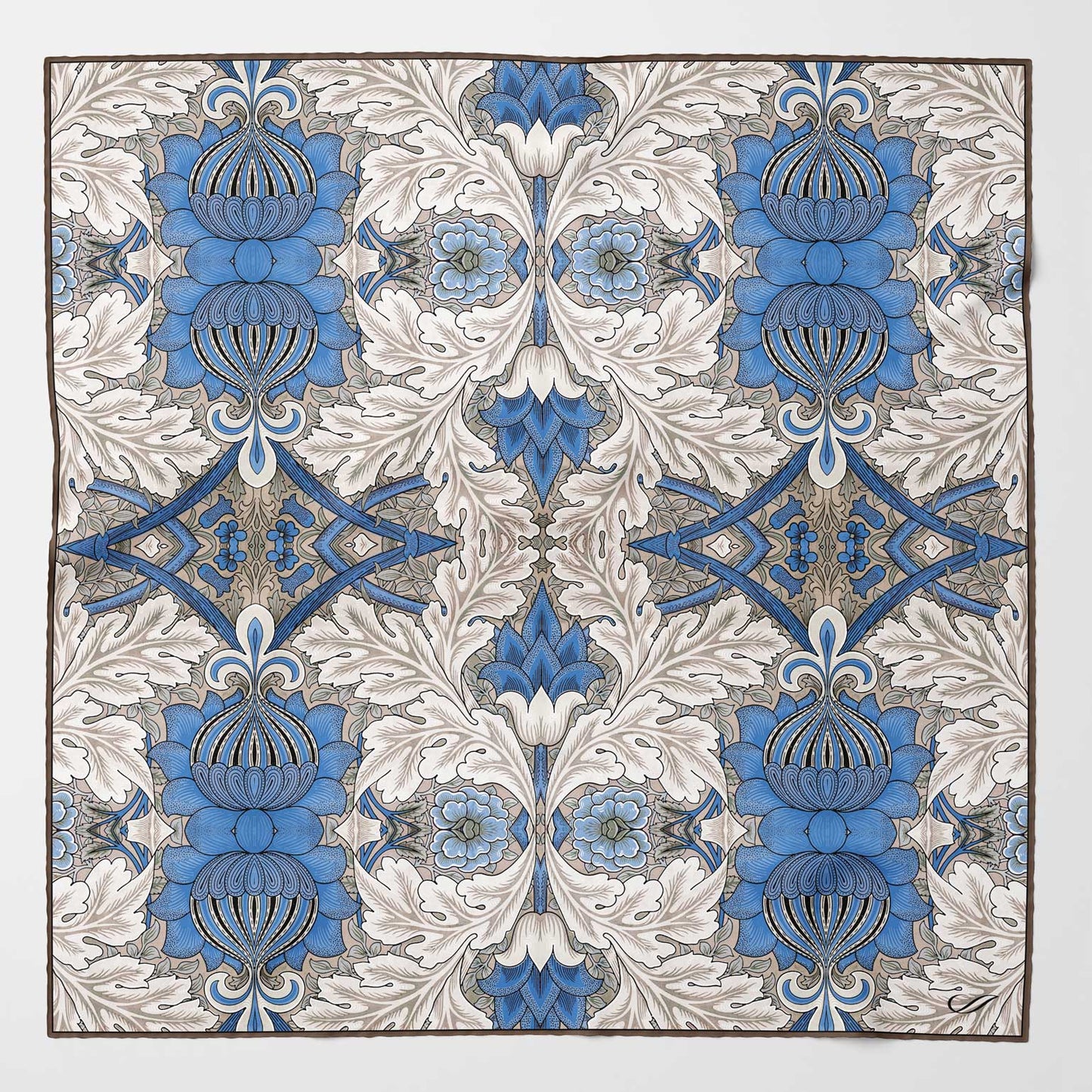 St. James - Silk Neckerchief - Blue and Tan - My Men's Shop