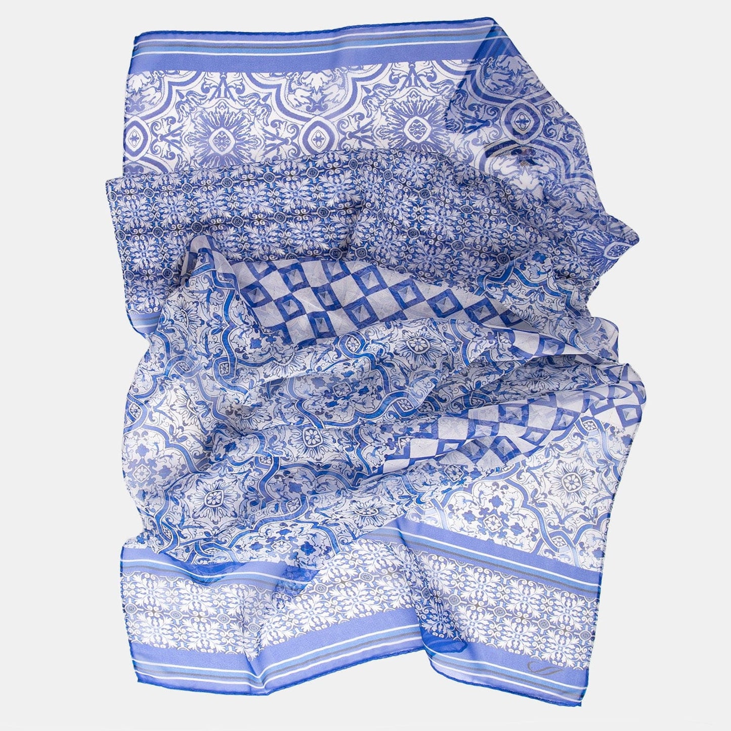Miramar - Long Silk Scarf - Blue - My Men's Shop