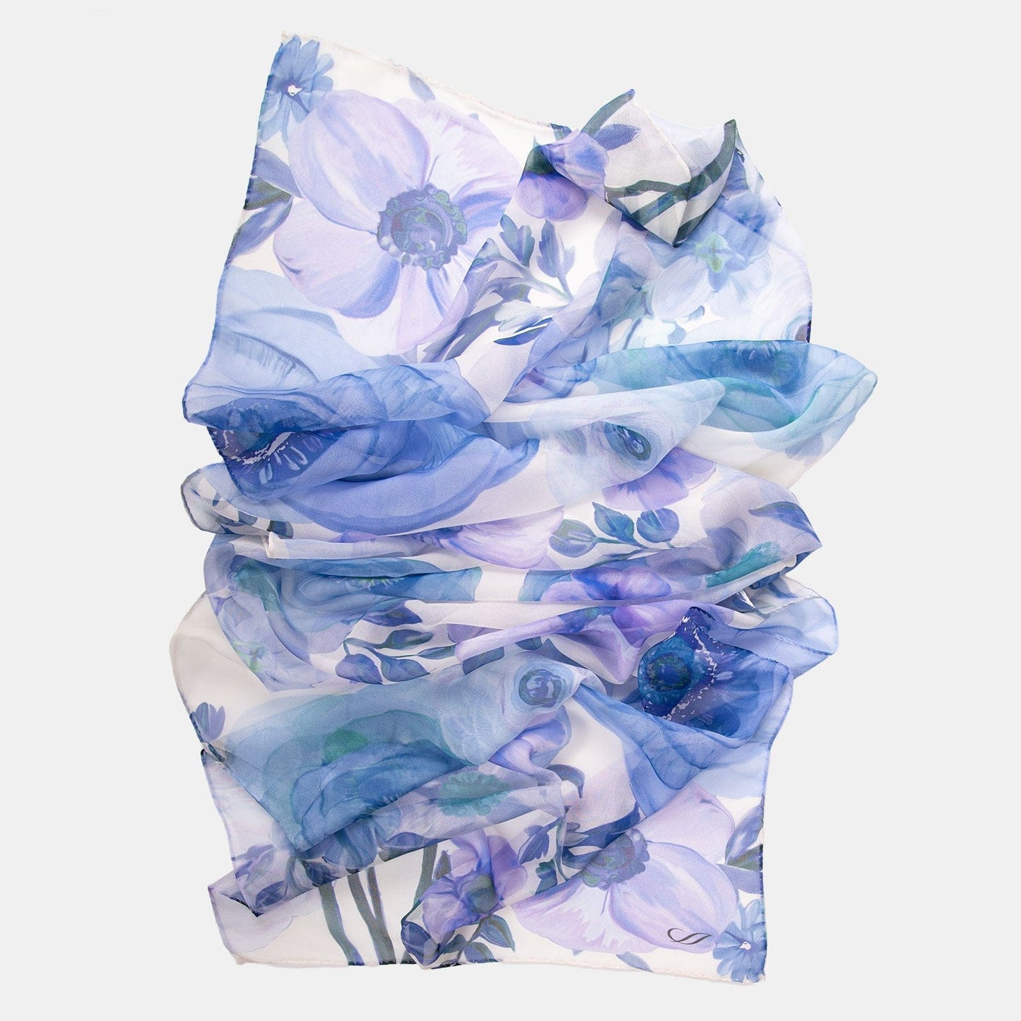 Campo de' Fiori - Long Silk Scarf - Blue