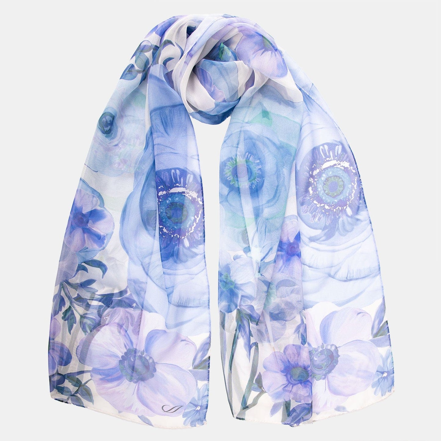 Campo de' Fiori - Long Silk Scarf - Blue