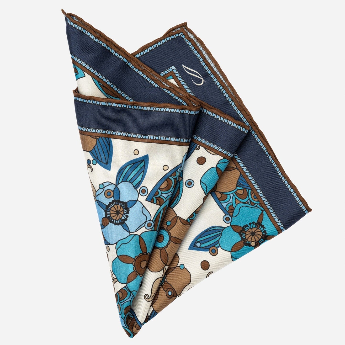 Martino - Silk Pocket Square - Blue - My Men's Shop