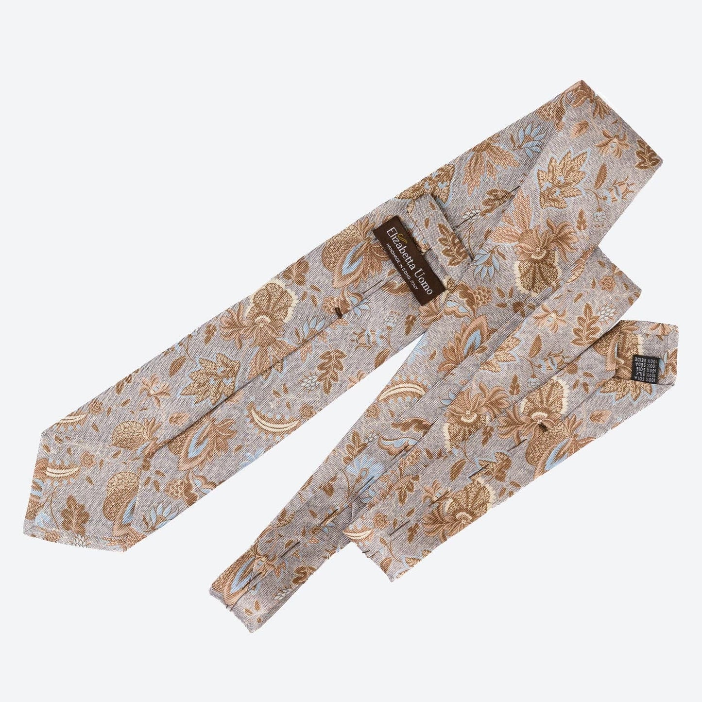 Medici - Printed Silk Tie - Dusty Blue - My Men's Shop