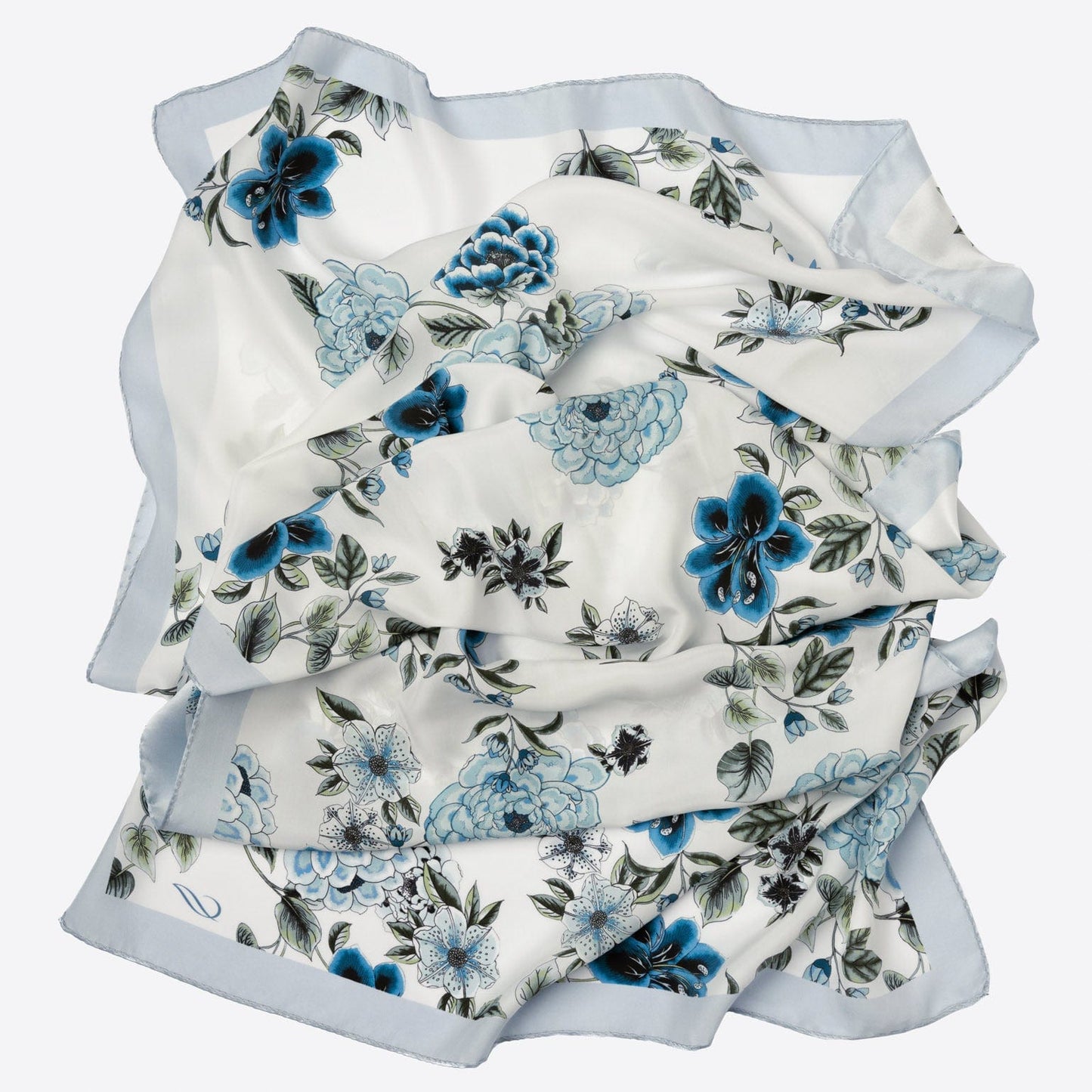 Bella - Silk Scarf Shawl - Blue - My Men's Shop