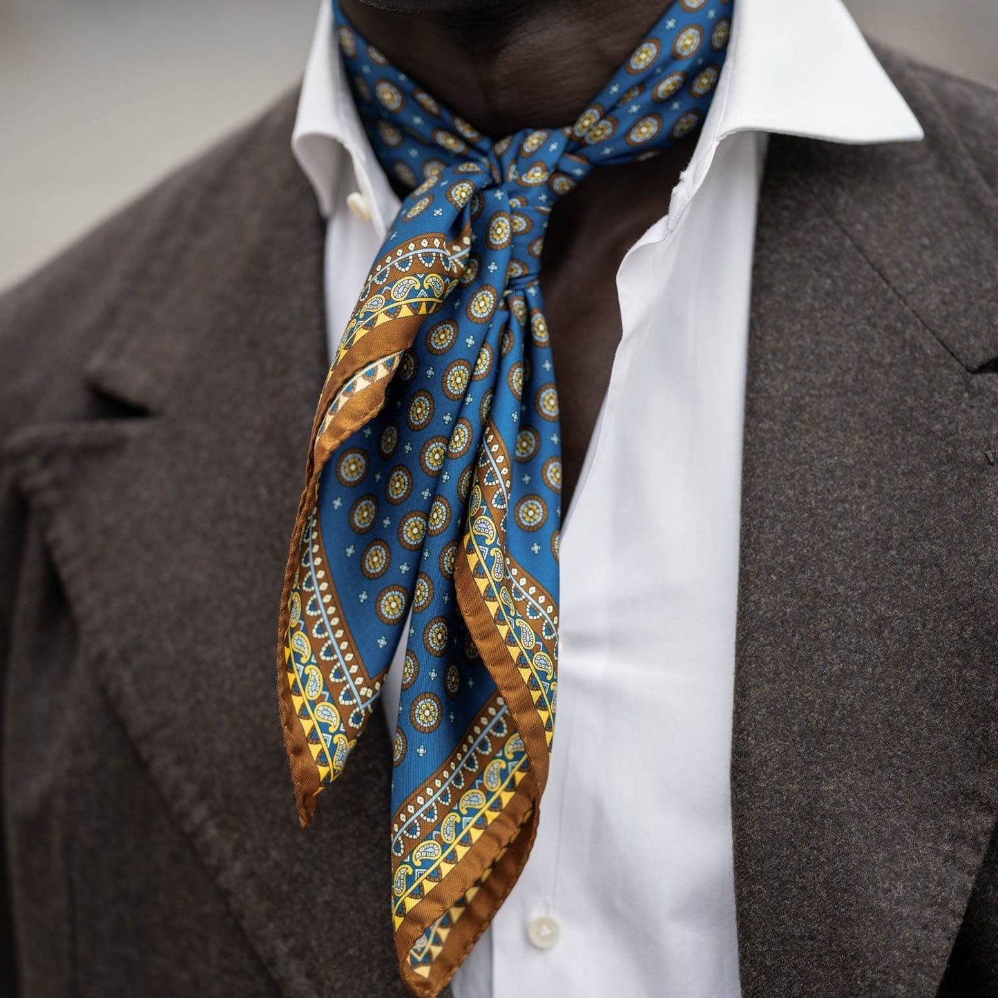 Toscana - Silk Neckerchief - Prussian Blue - My Men's Shop