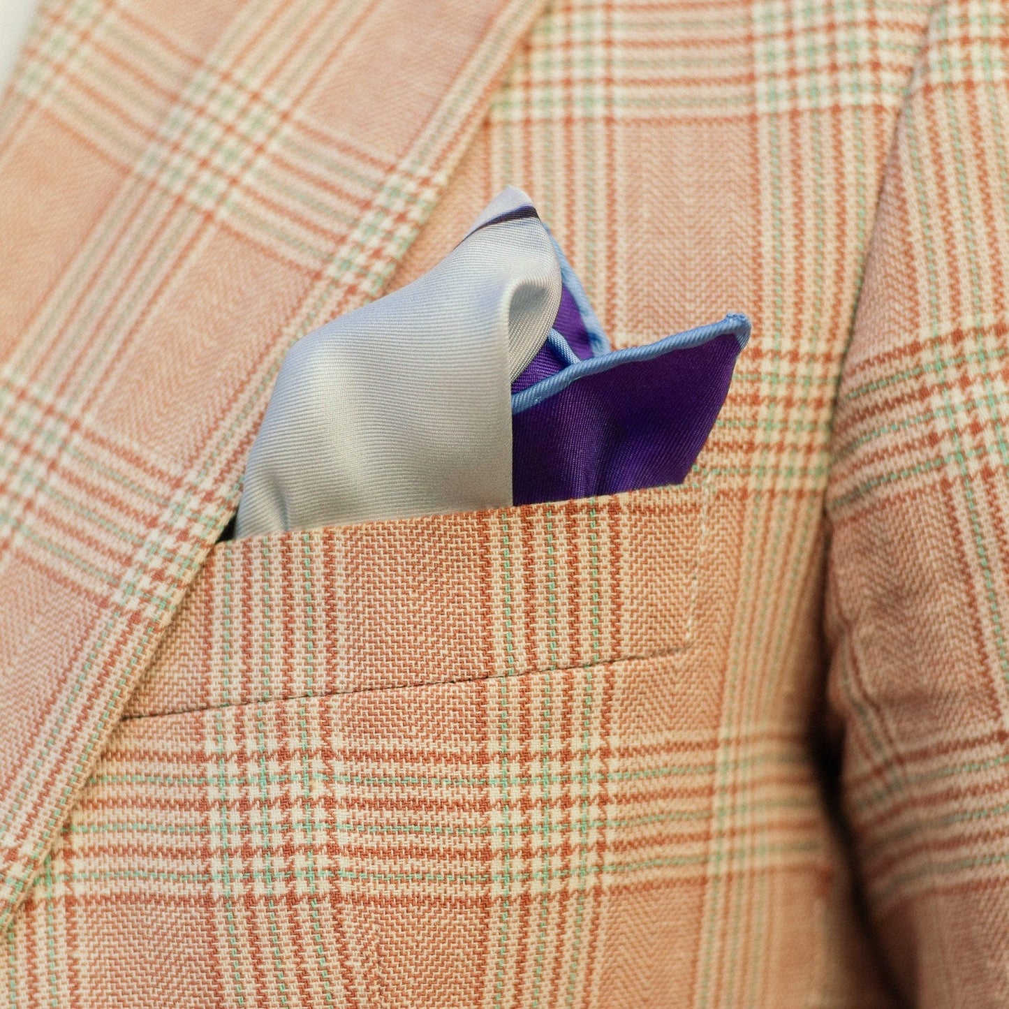 Harmony - Silk Pocket Square - Blue