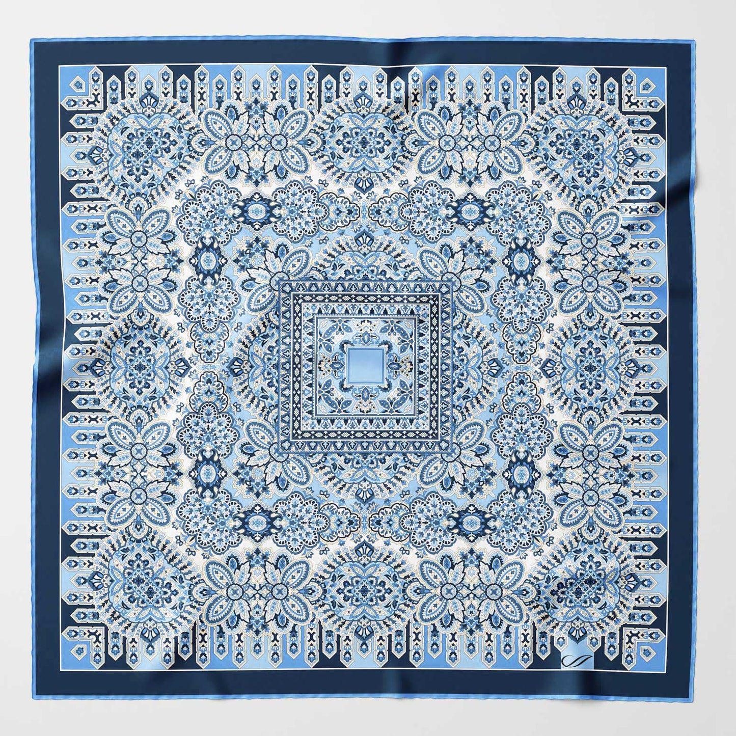 Messina - Silk Neckerchief - Azure - My Men's Shop