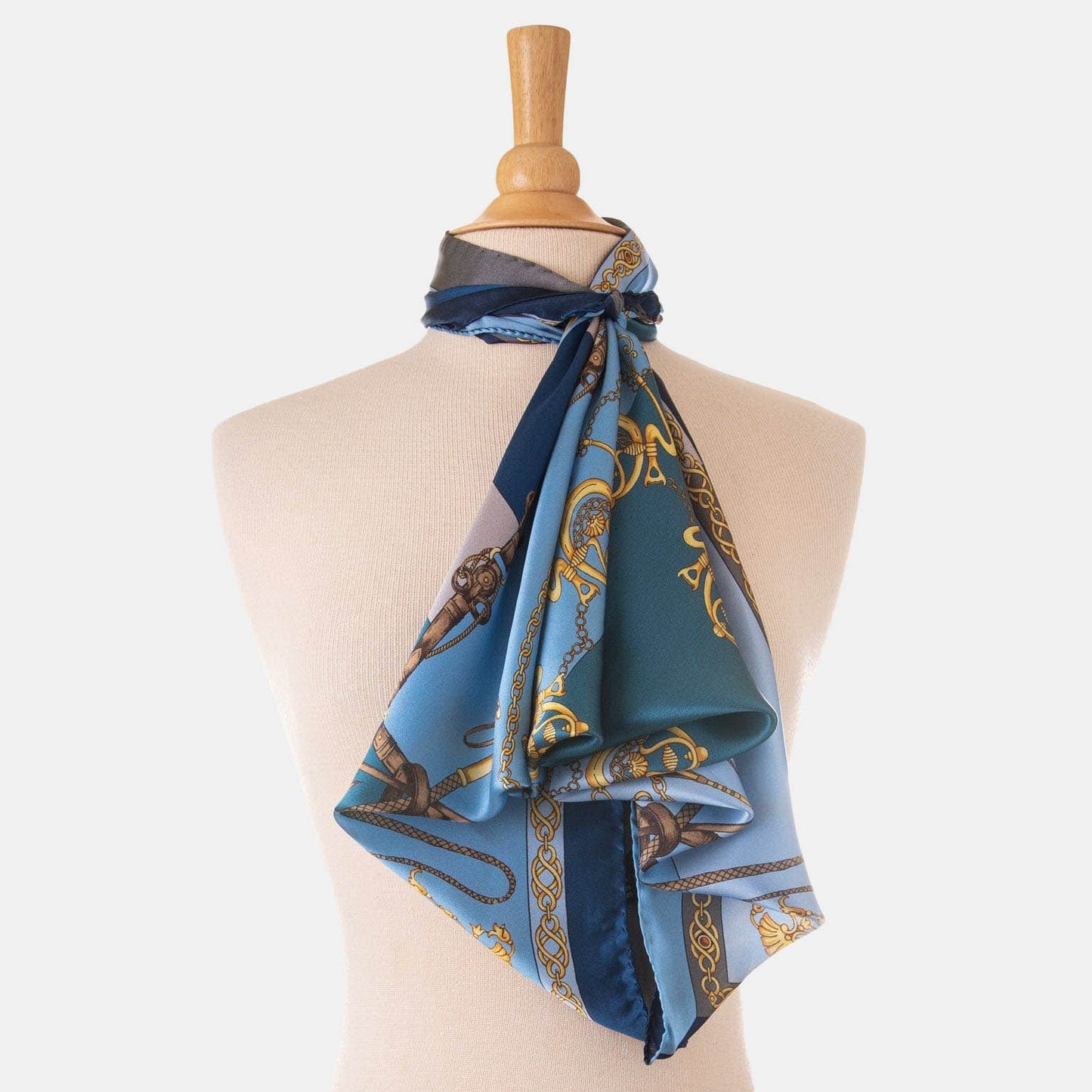 Gabriella - Silk Foulard - Azure