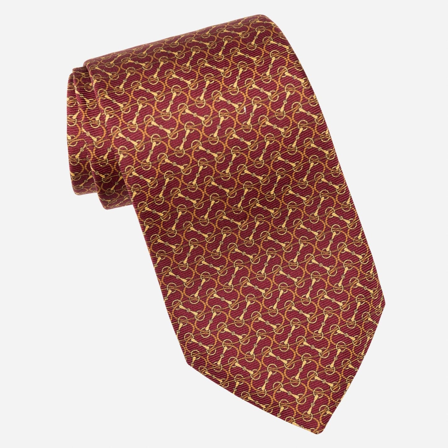 Palio - Printed Silk Tie - Burgundy