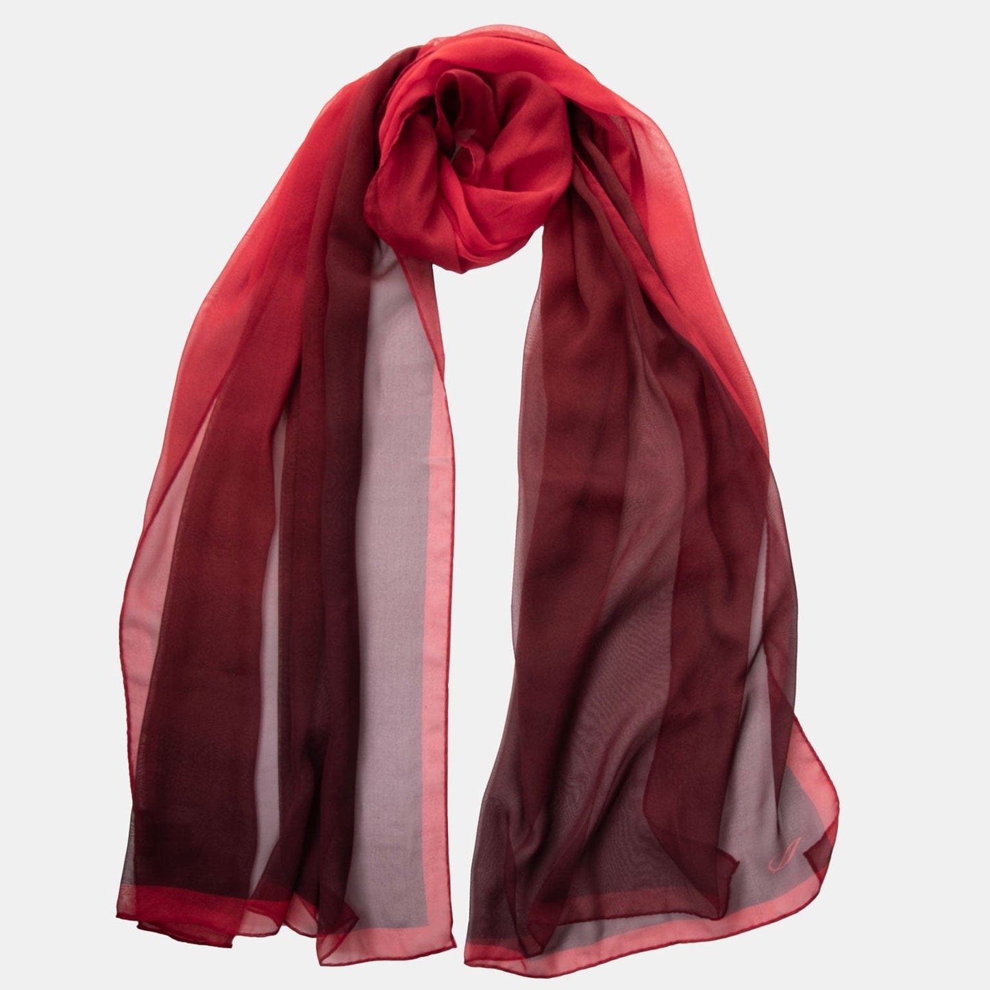 Sophia - Silk Scarf Shawl - Burgundy/Red - My Men's Shop