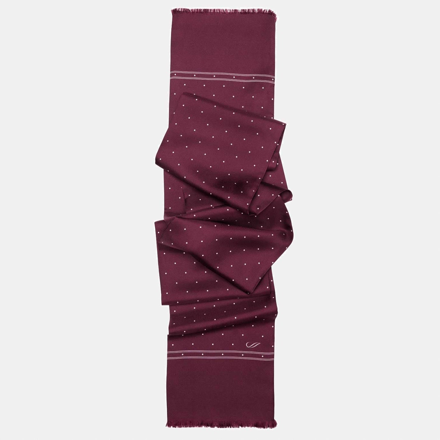 Savona - Slim Silk Scarf - Burgundy - My Men's Shop