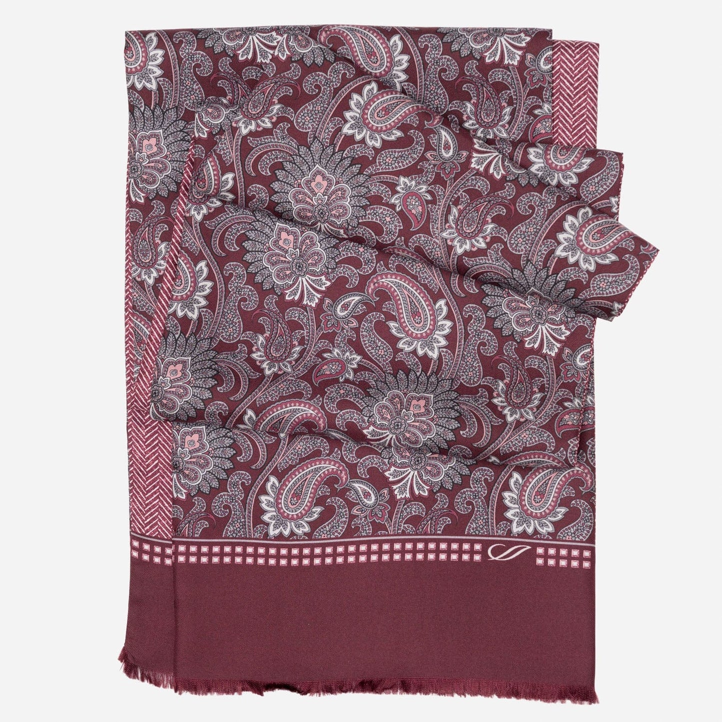Pasquino - Reversible Silk Scarf - Wine - My Men's Shop