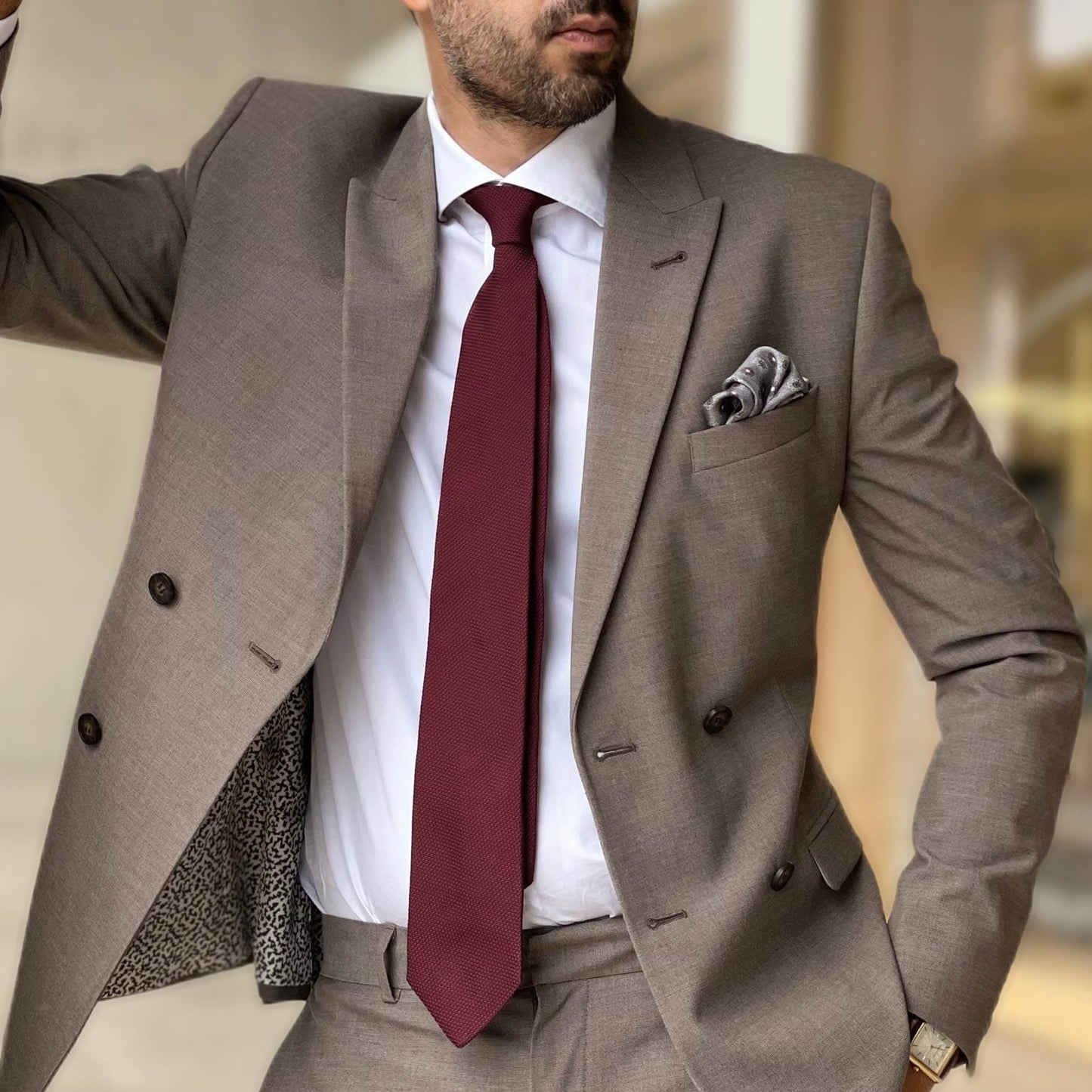 Chianti - Burgundy Silk Grenadine Tie - My Men's Shop