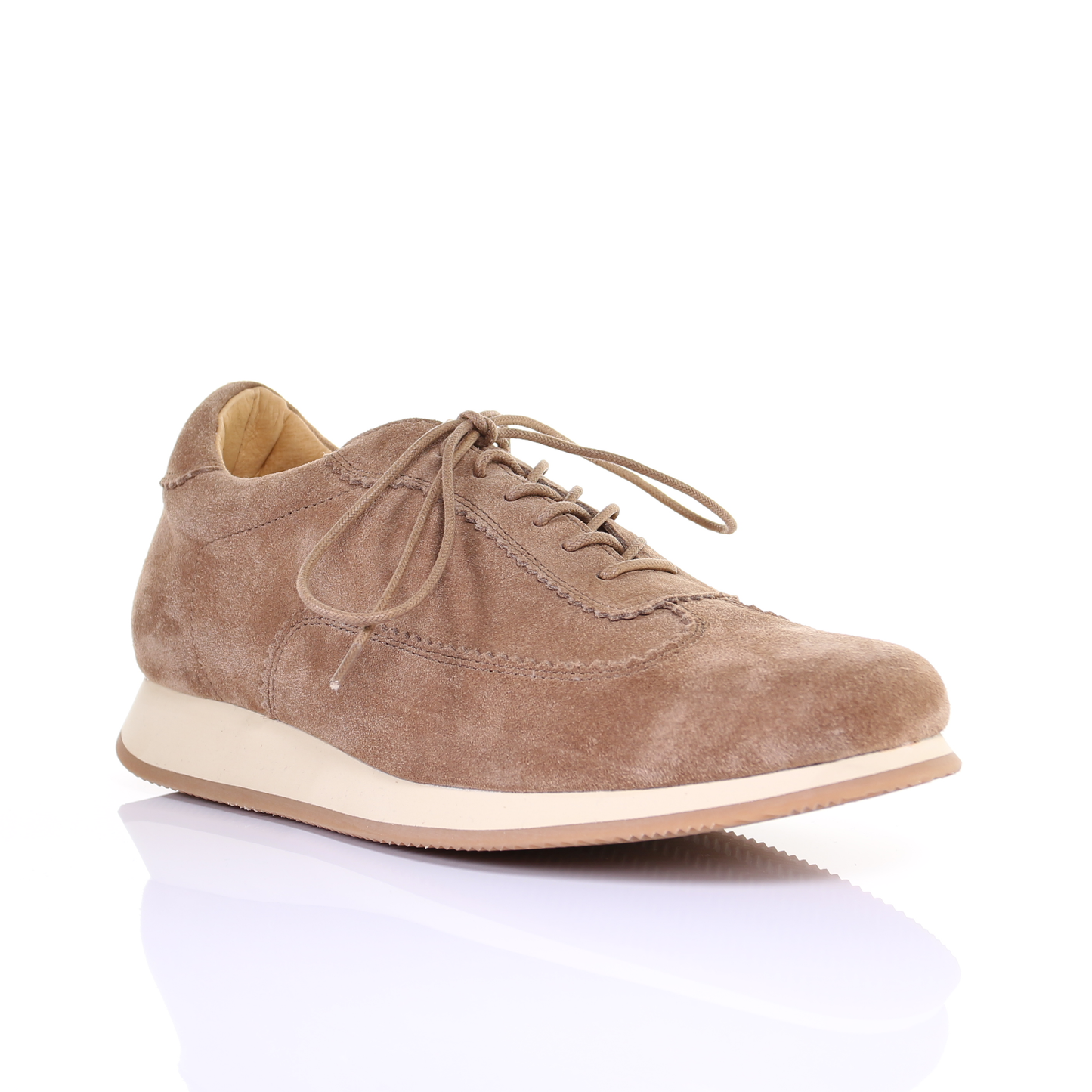 Men's Style Lace Up Suede Leather Casual Shoes (Beige) - My Men's Shop