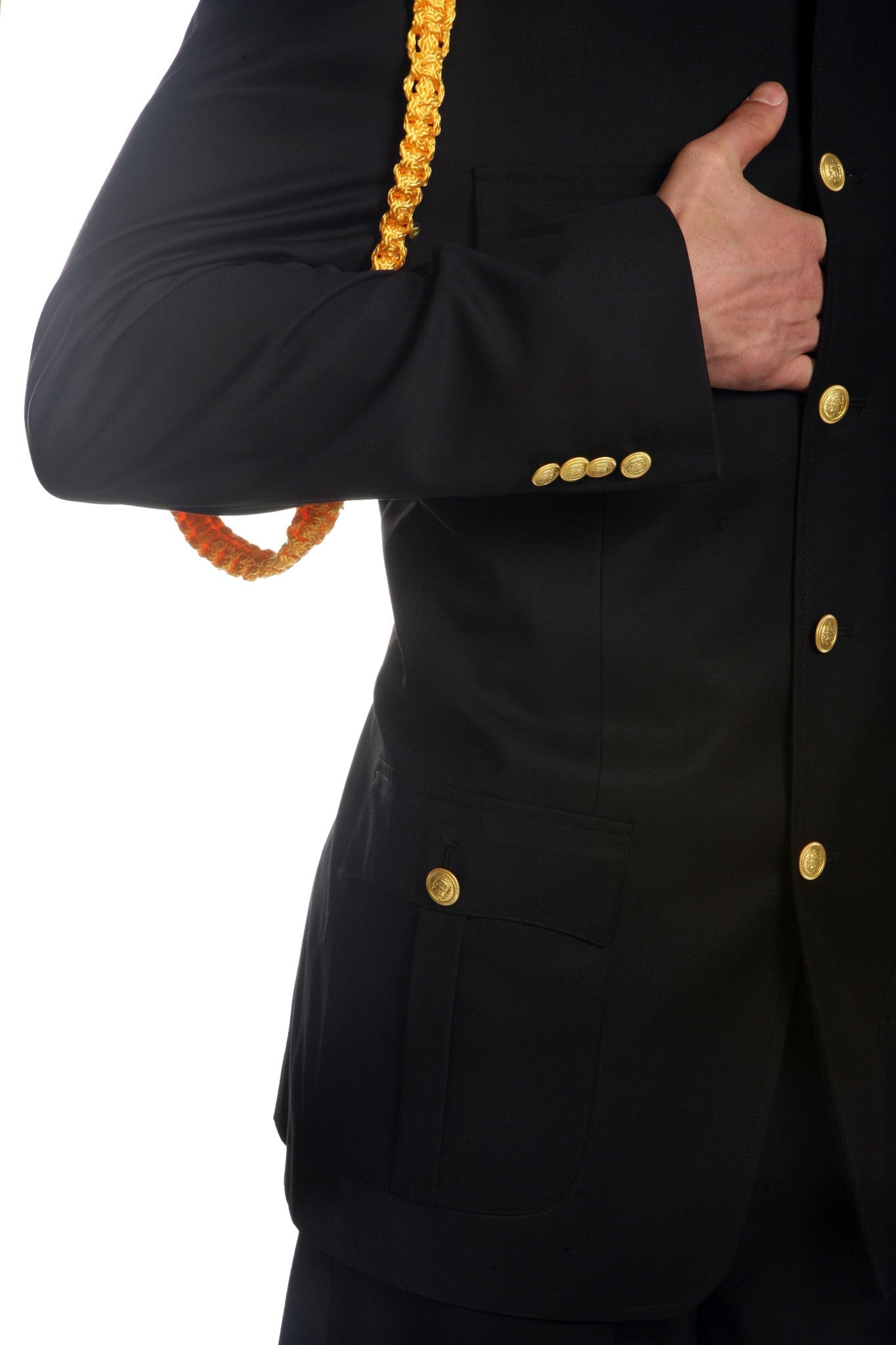 Ferrecci Mens Black Military Cadet Uniform