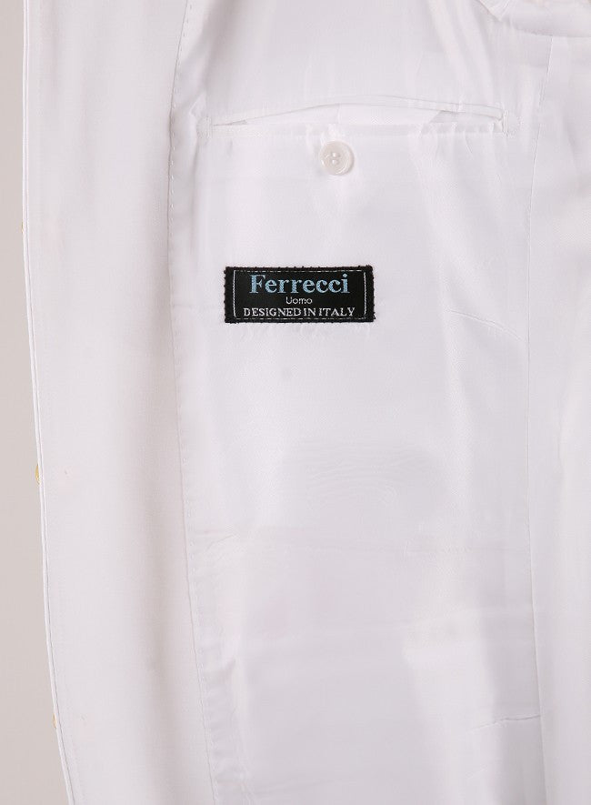 Ferrecci Mens White Military Cadet Uniform