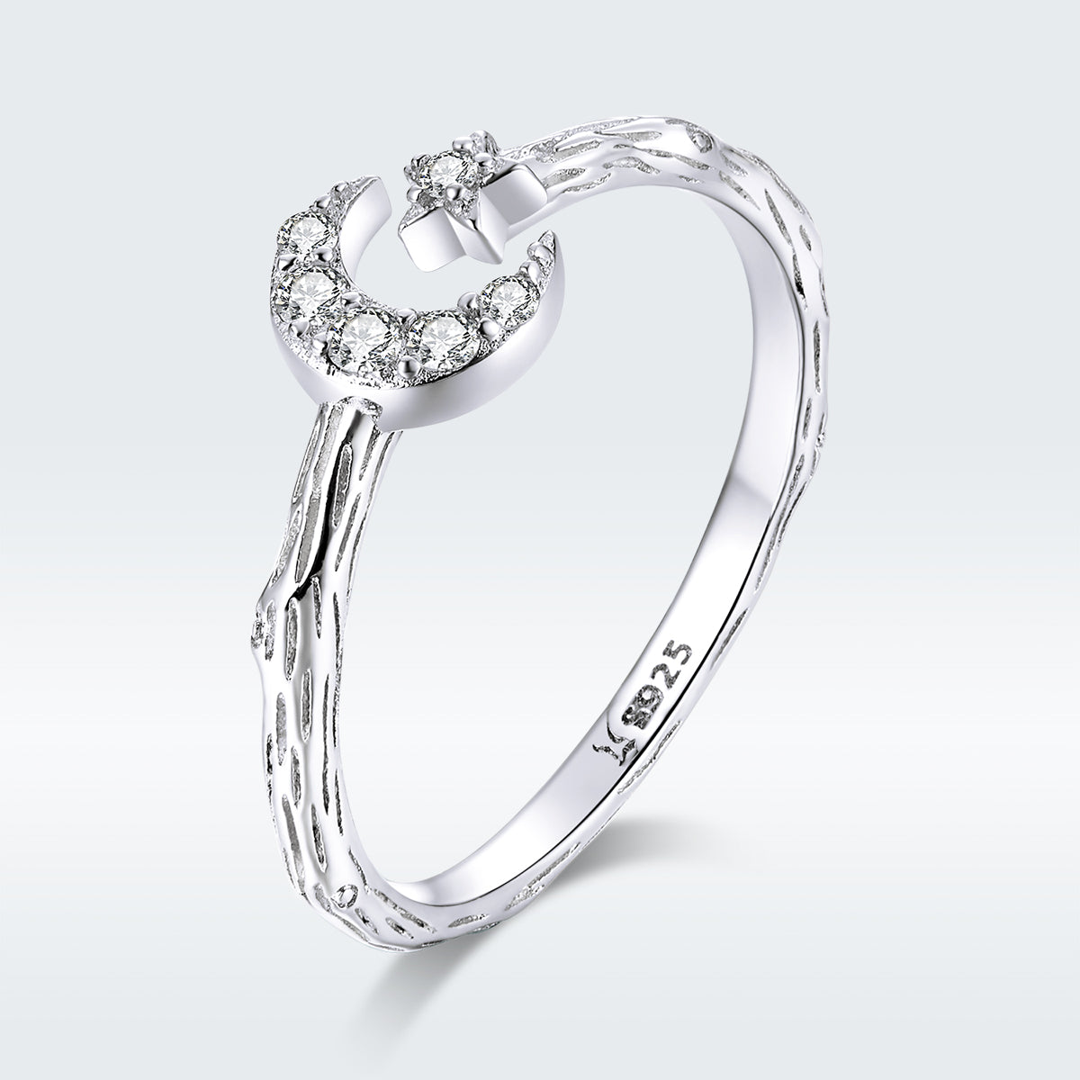 Anillo personalizado de plata de ley 925 con pavé y circonitas