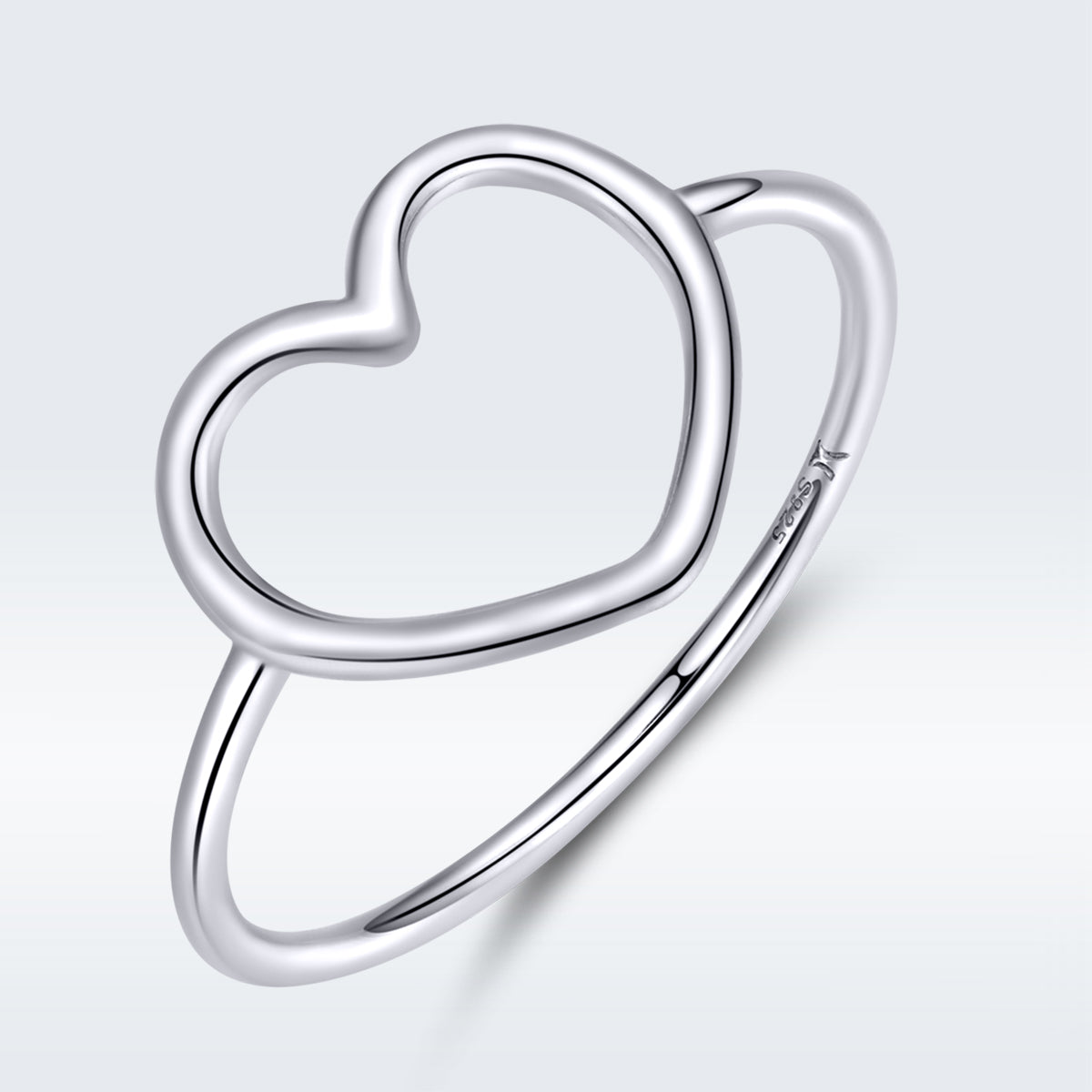 Anillo de plata de ley 925 con baño de platino, talla 6.0 para mujer