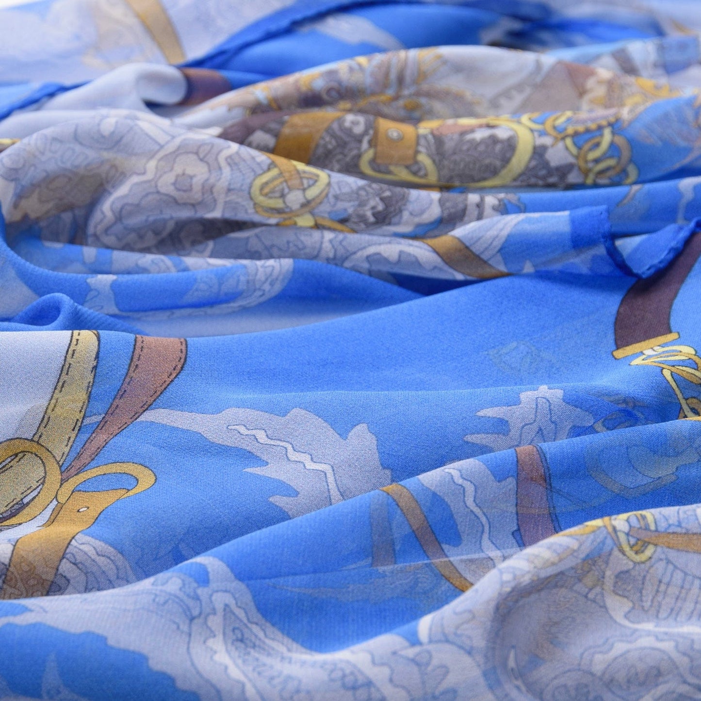 Alessandra - Long Silk Scarf - Blue - My Men's Shop