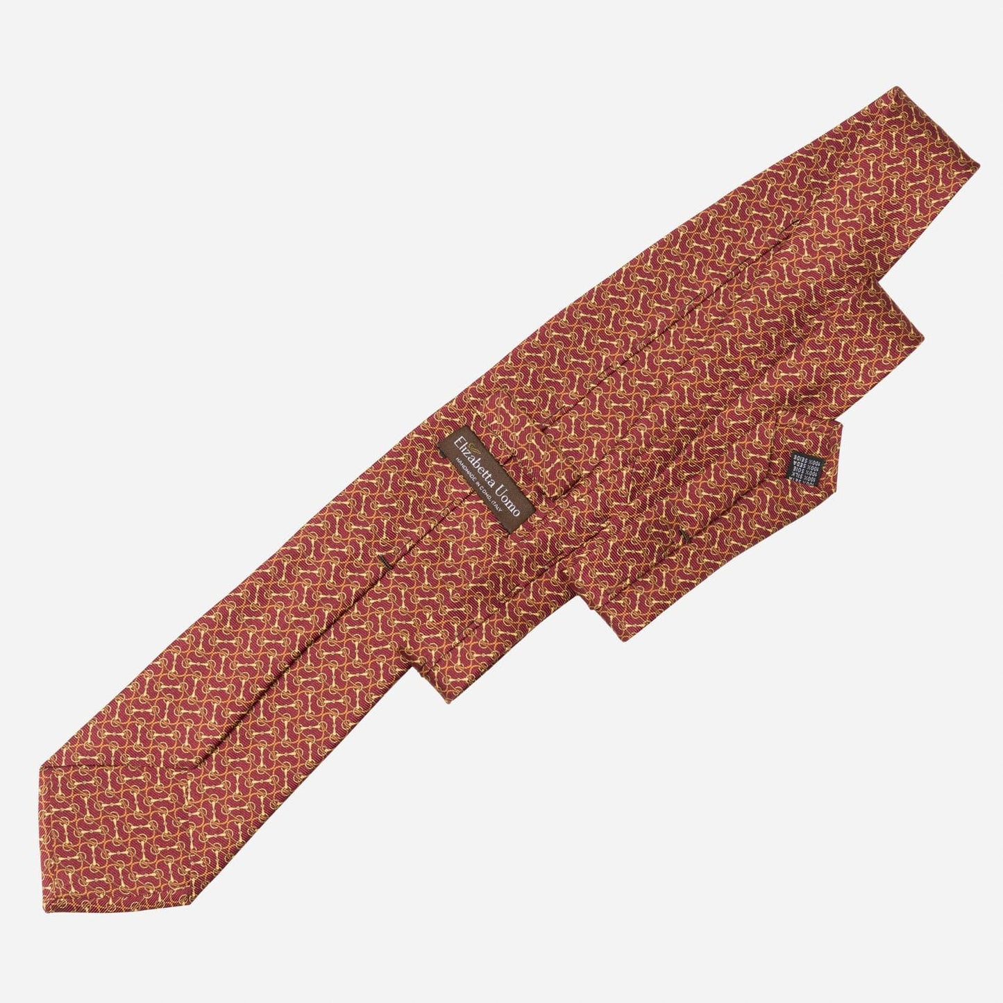 Palio - Printed Silk Tie - Burgundy