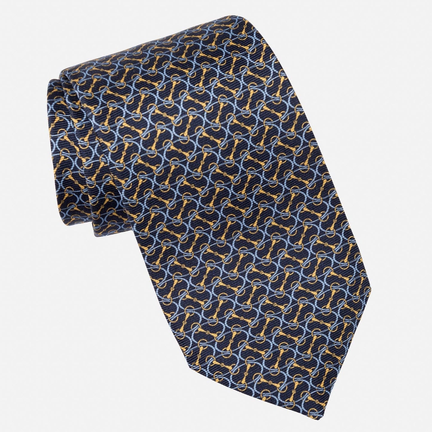 Palio - Printed Silk Tie - Navy