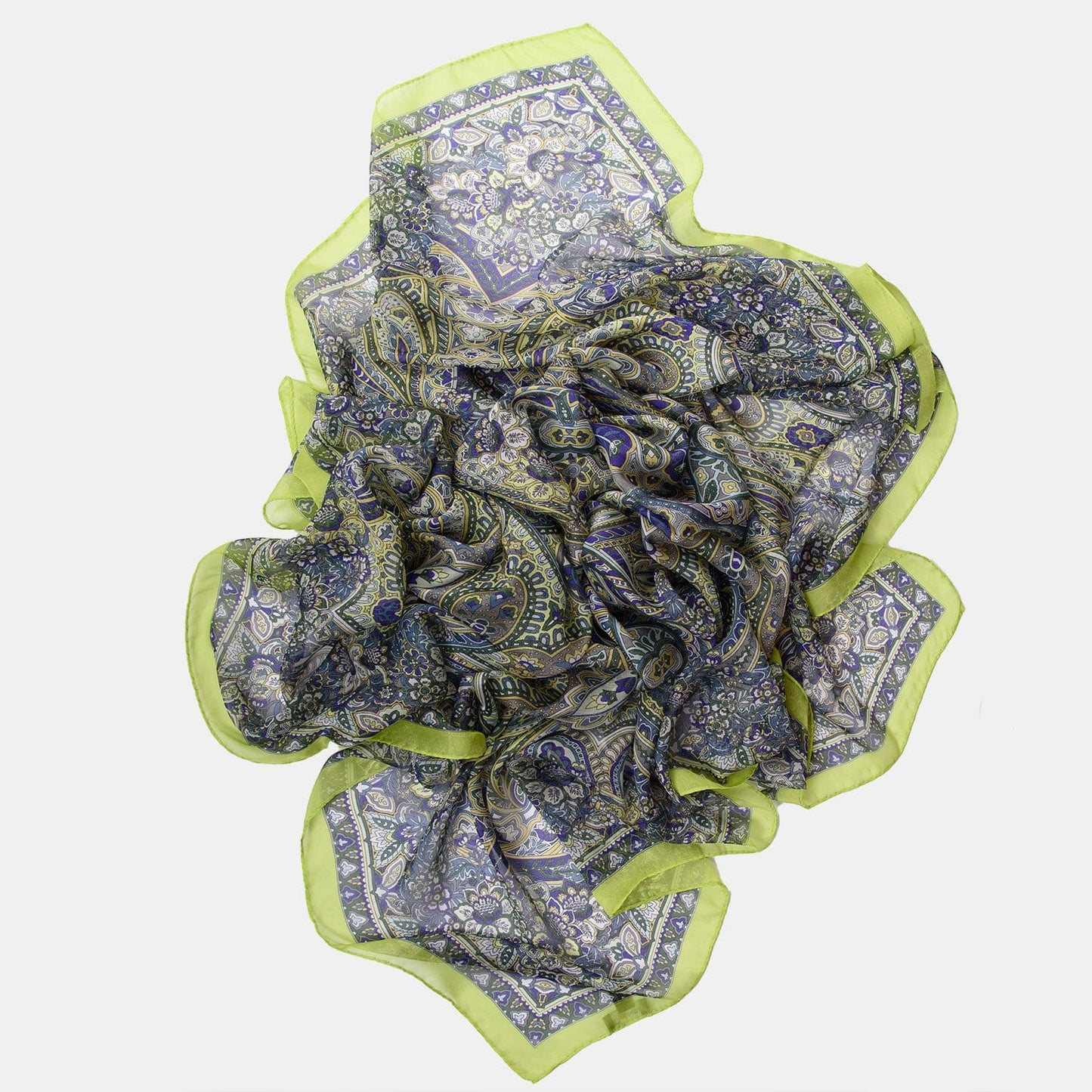 Helena - Silk Scarf Shawl - Green
