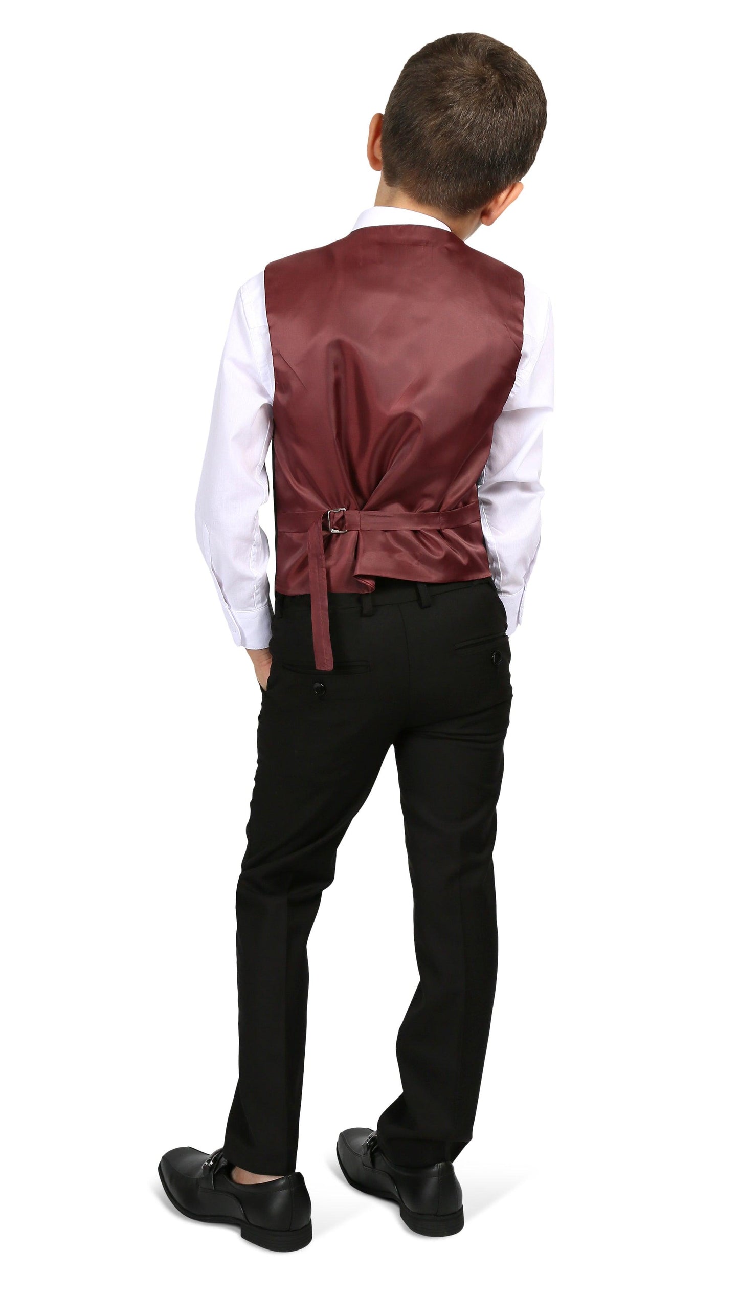 Boys Black Tuxedo — Bronson Jr 5 Piece Kids Tuxedo Set with Vest, Shirt & Tie