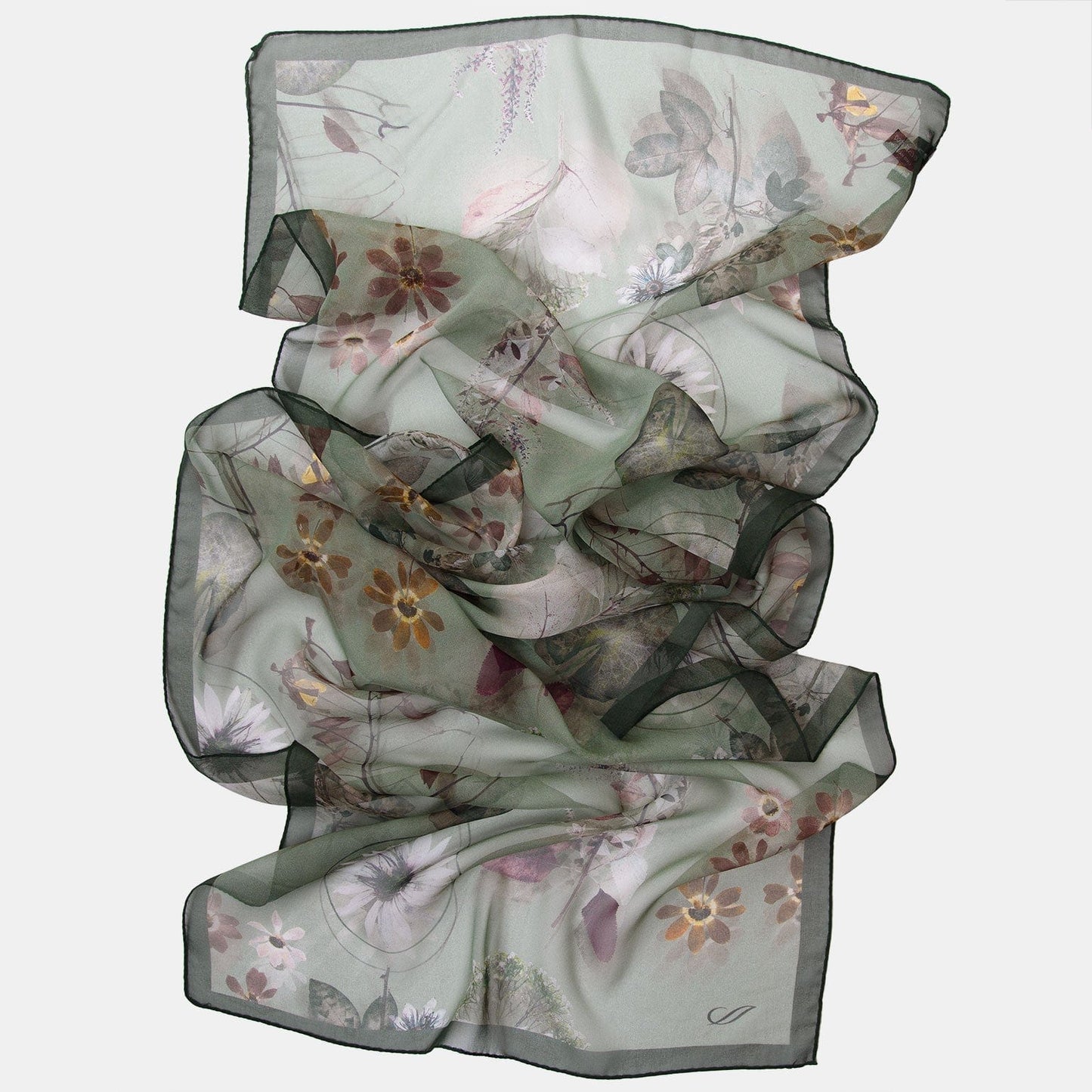 Botanica - Long Silk Scarf - Green - My Men's Shop