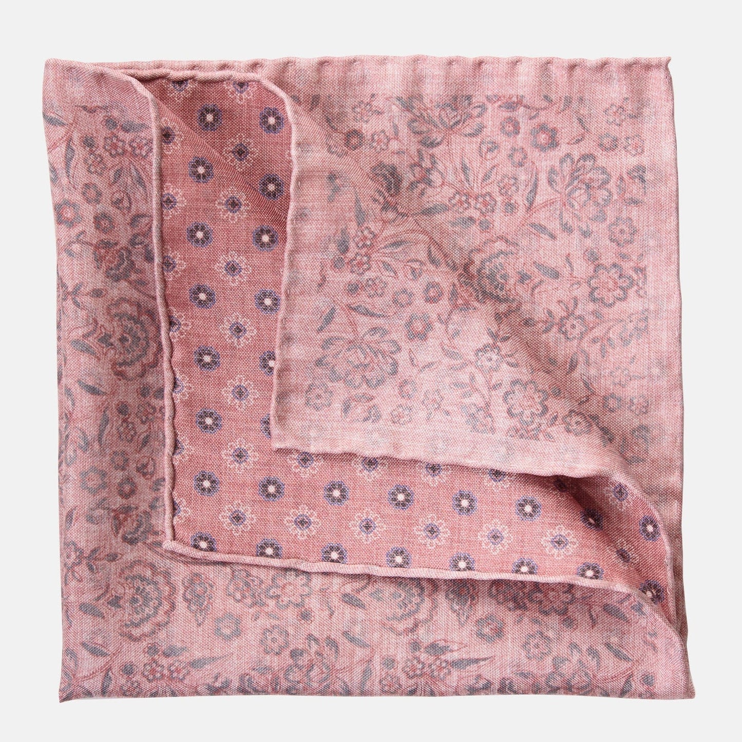 Pascal - Double Sided Silk Pocket Square - Blush - My Men's Shop