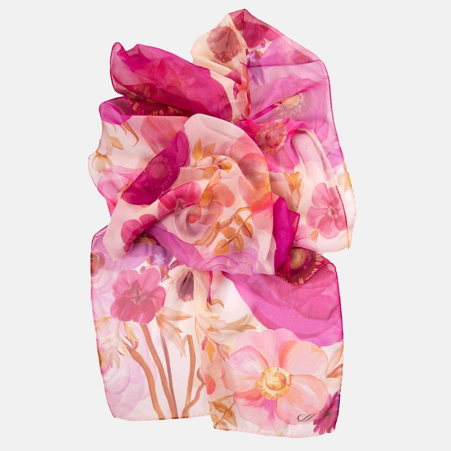 Campo de' Fiori - Long Silk Scarf - Pink