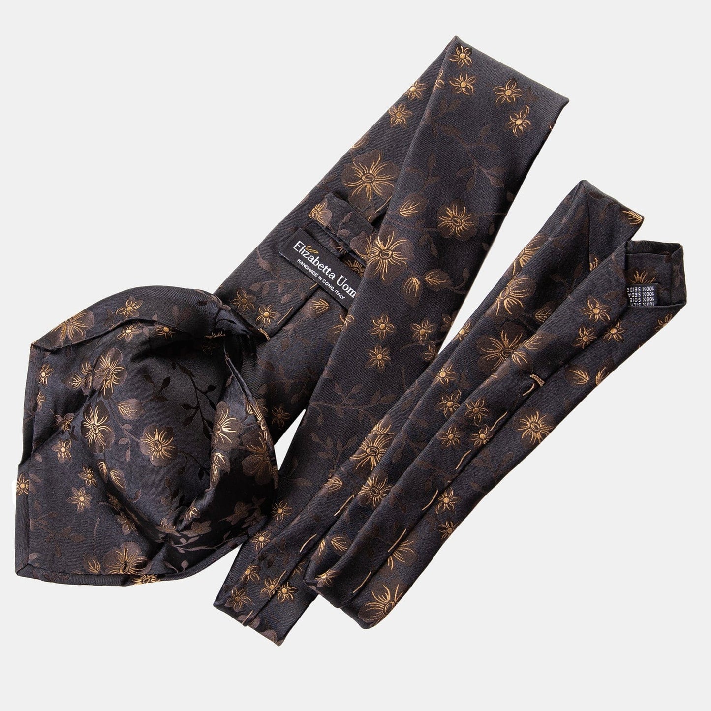 Silvio - Silk Jacquard Tie - Black - My Men's Shop