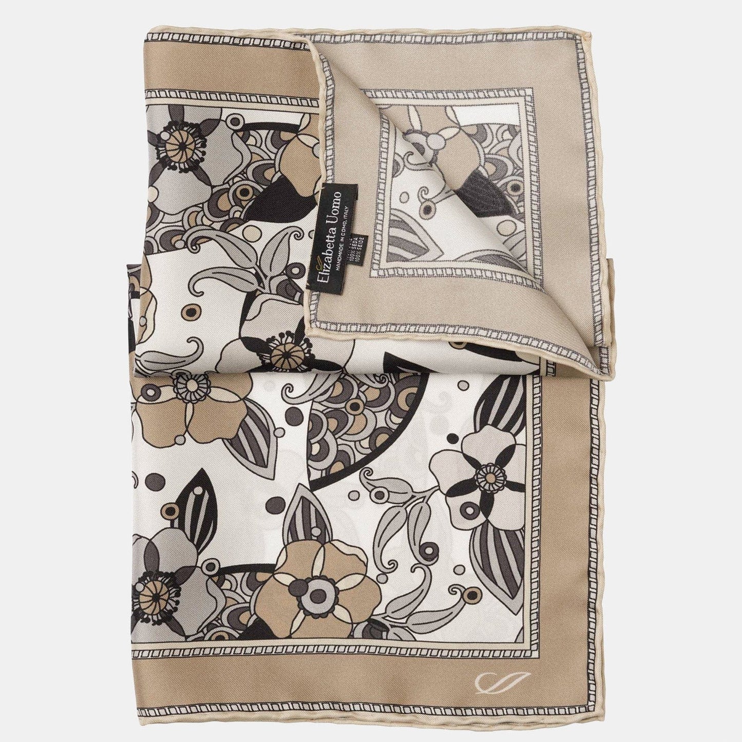 Martino - Silk Pocket Square - Sand - My Men's Shop