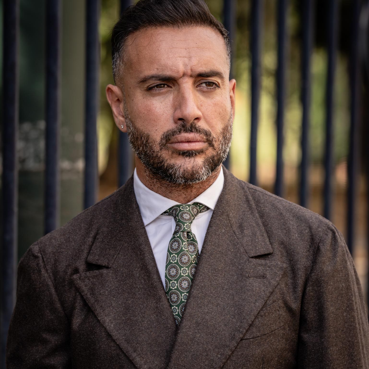 La Vigna - Printed Wool & Silk Tie - Green - My Men's Shop