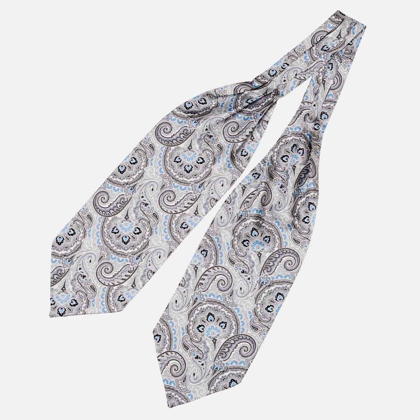 Bugatti - Silk Ascot Cravat Tie - Grey - My Men's Shop
