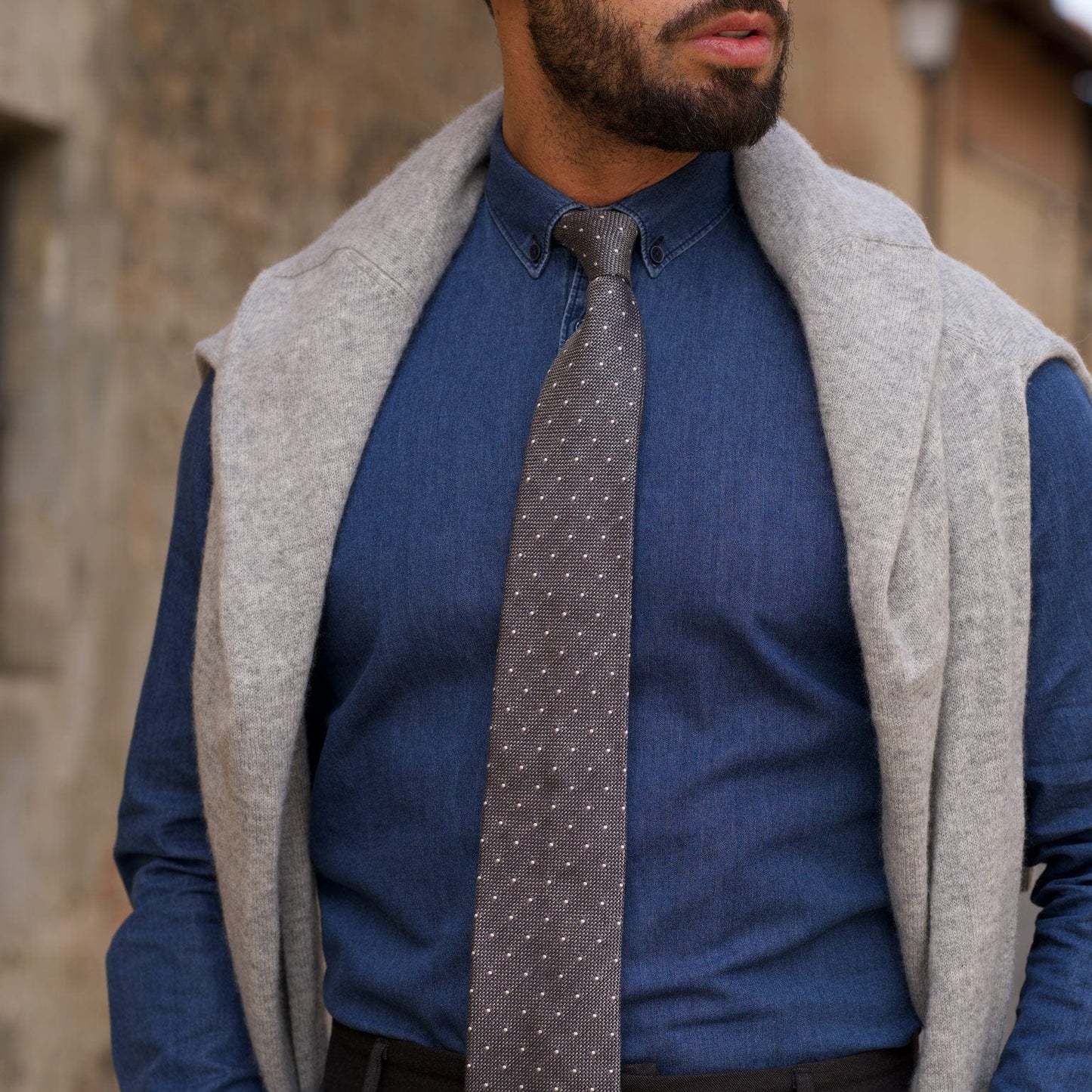 Mattei - Silk Grenadine Tie - Grey