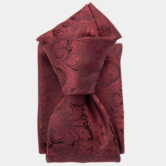 Vienna - Silk Jacquard Tie - Burgundy - My Men's Shop
