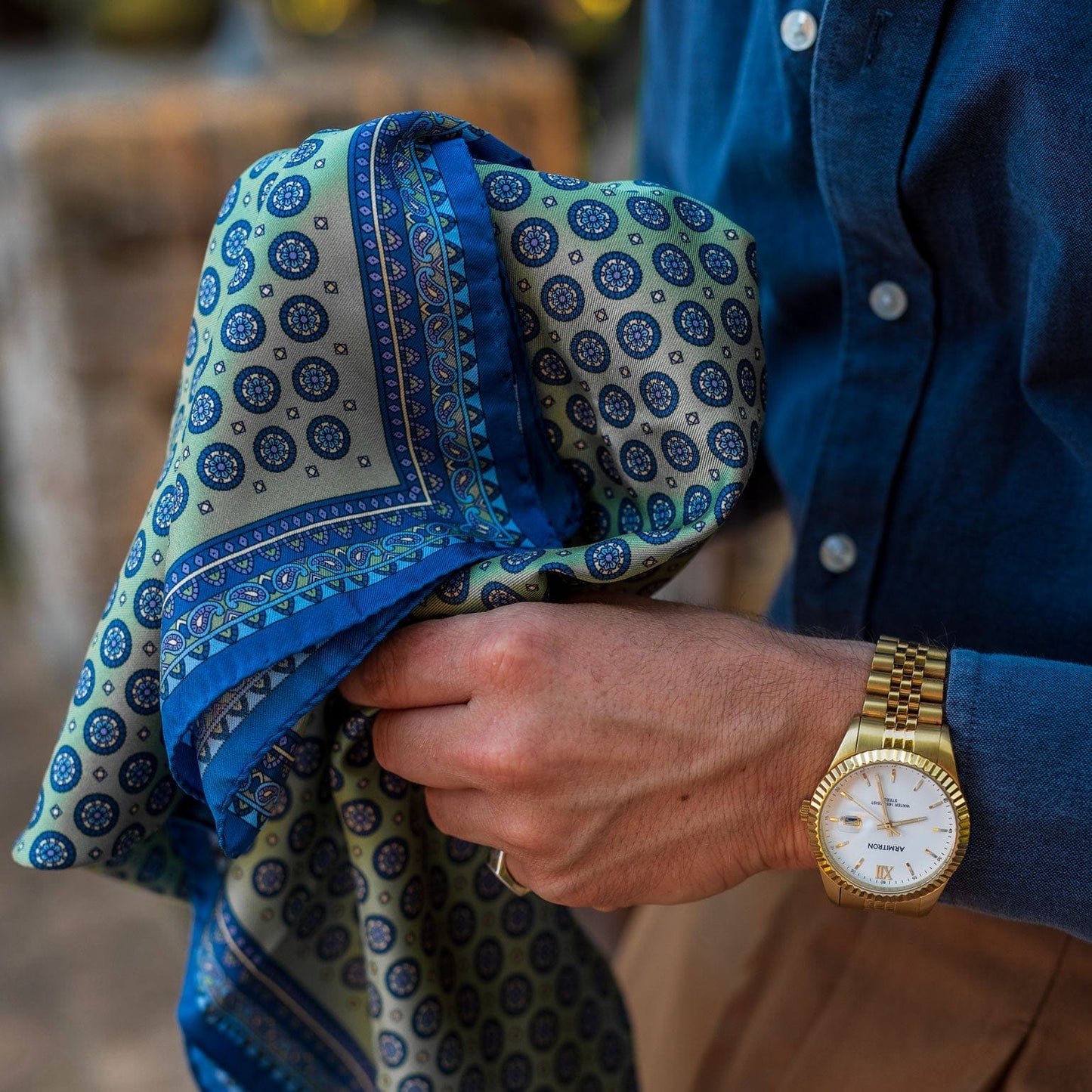 Toscana - Silk Neckerchief - Pistachio