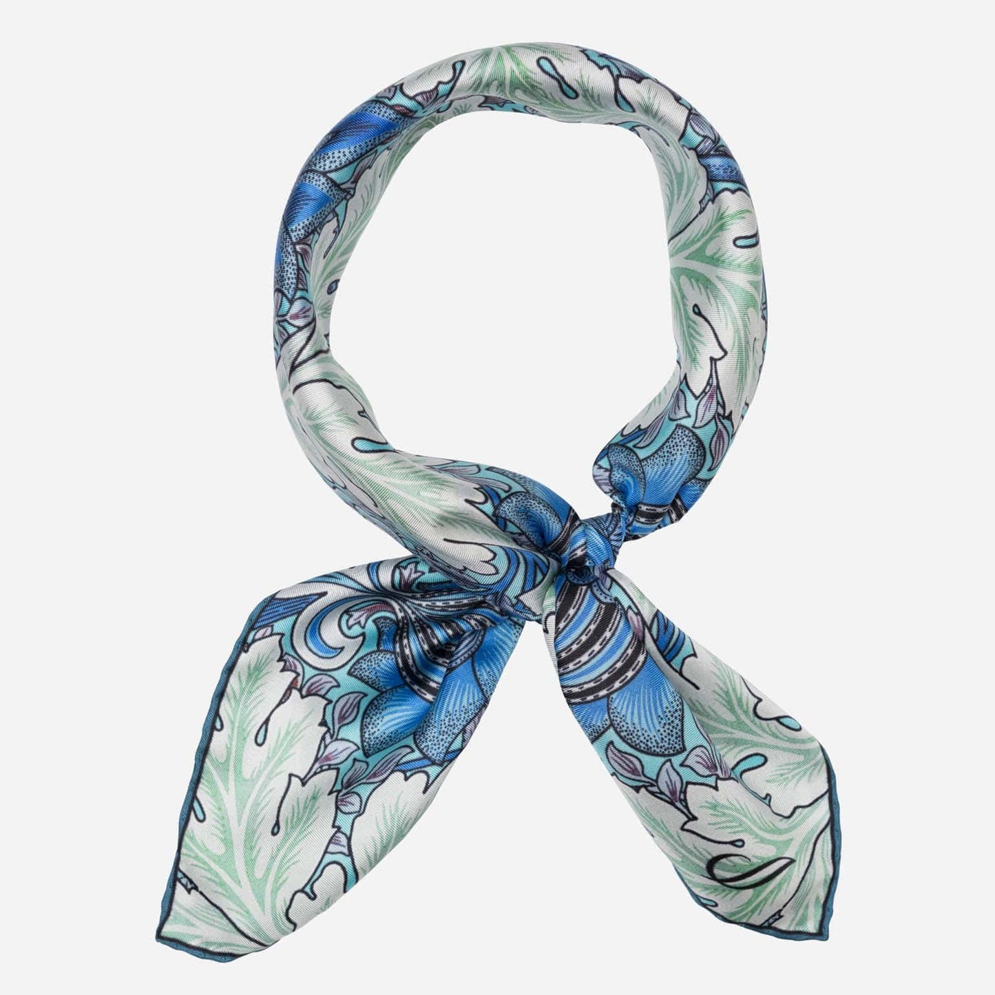 St. James - Silk Neckerchief - Blue and Mint - My Men's Shop