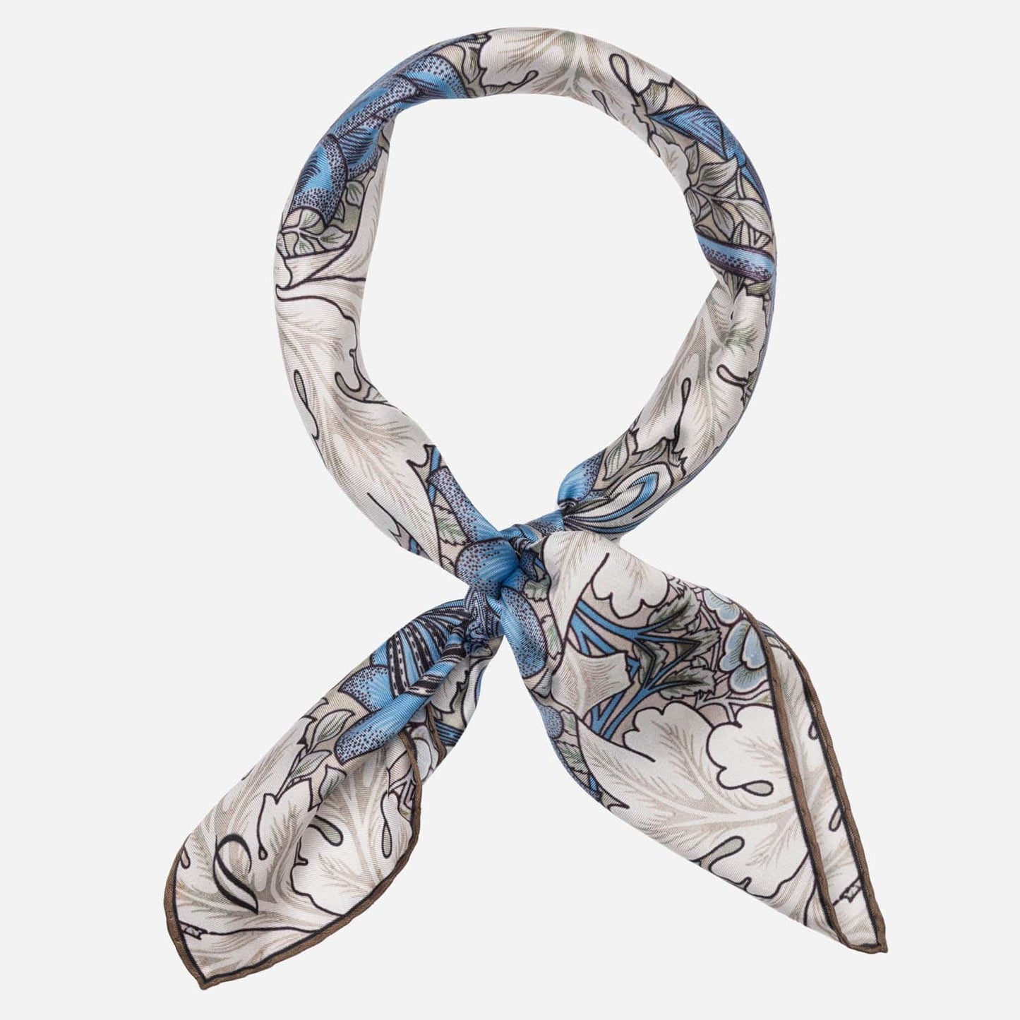 St. James - Silk Neckerchief - Blue and Tan - My Men's Shop