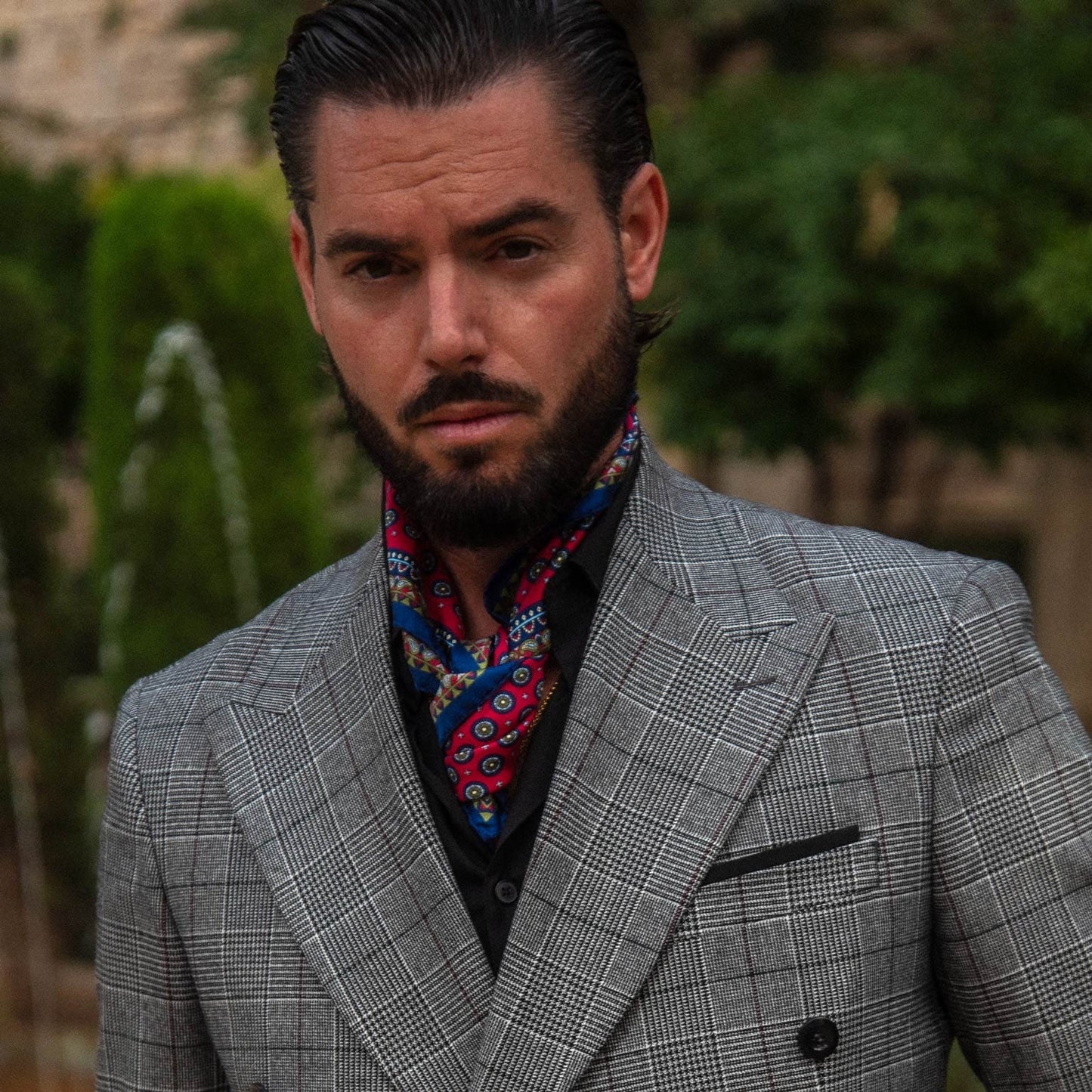 Toscana - Silk Neckerchief - Cranberry - My Men's Shop